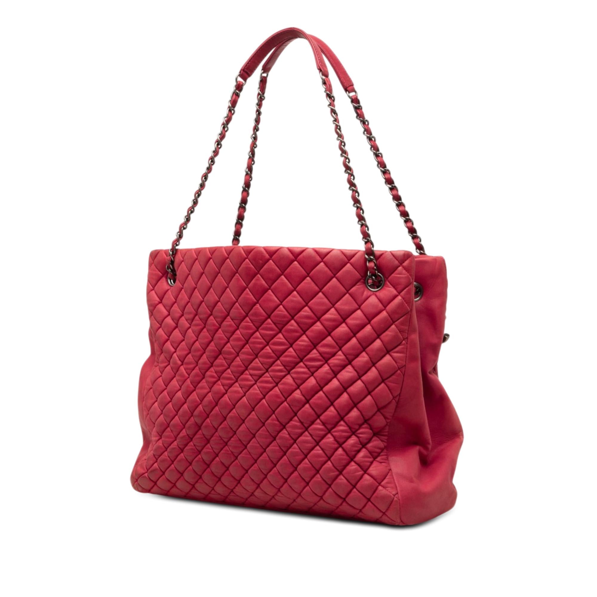 Chanel Large Quilted Iridescent Calfskin New Bubble Tote