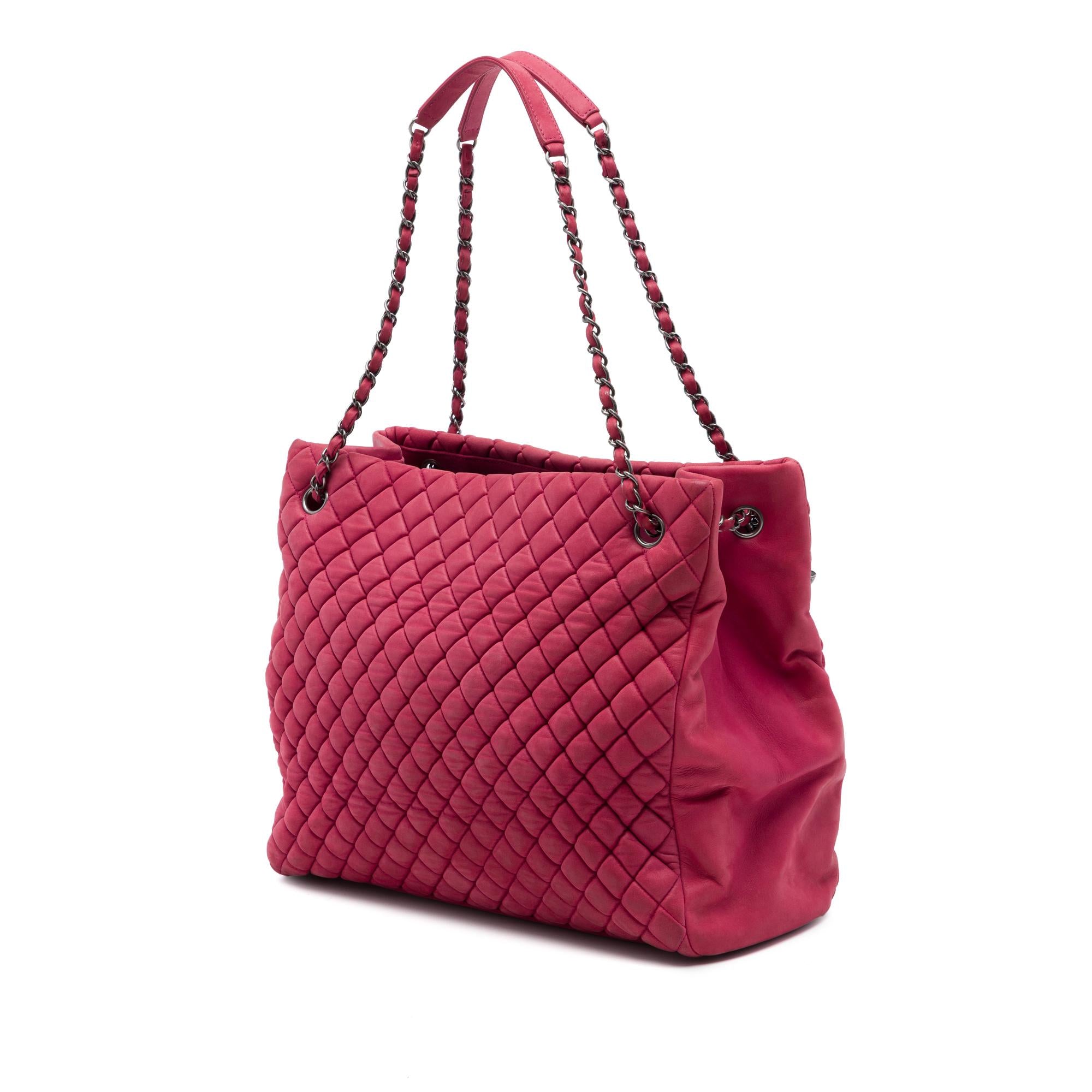 Chanel Large Quilted Iridescent Calfskin New Bubble Tote