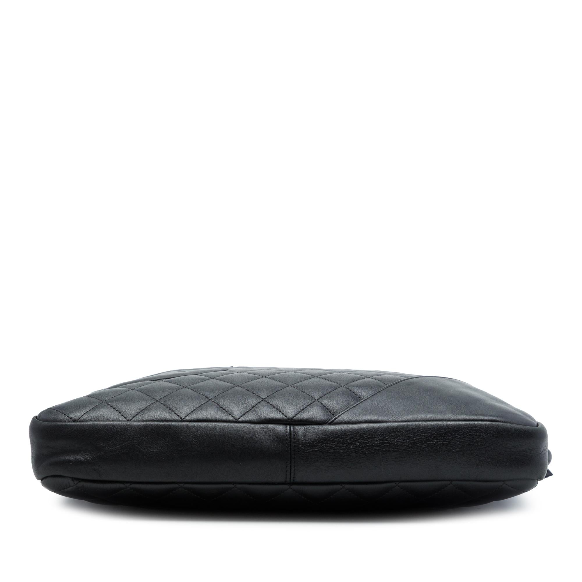 Chanel Large Quilted Lambskin Cambon Ligne Crossbody