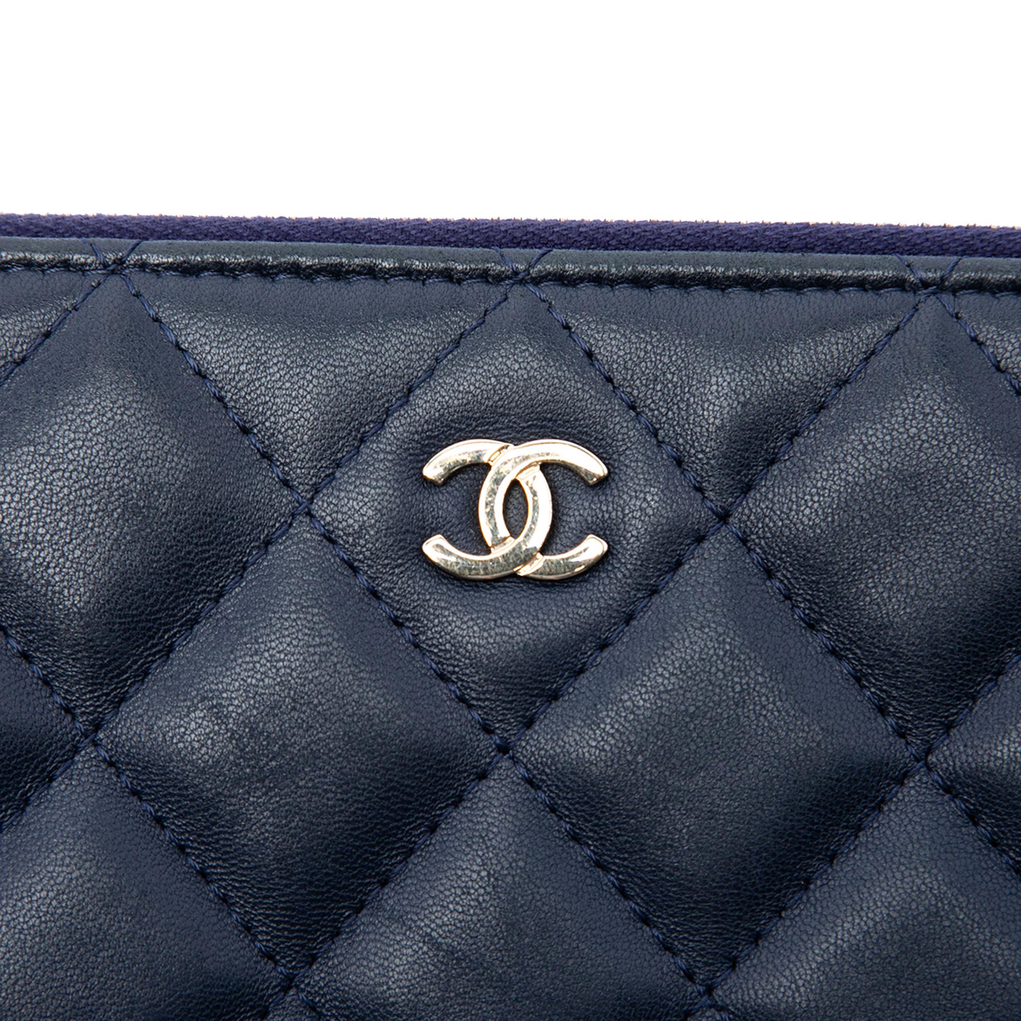 Chanel Large Quilted Lambskin Casino Charms O Case Clutch