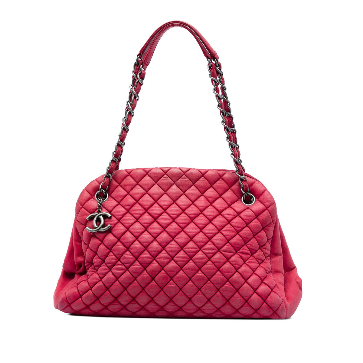 Chanel Large Quilted Lambskin Just Mademoiselle Bowling Bag