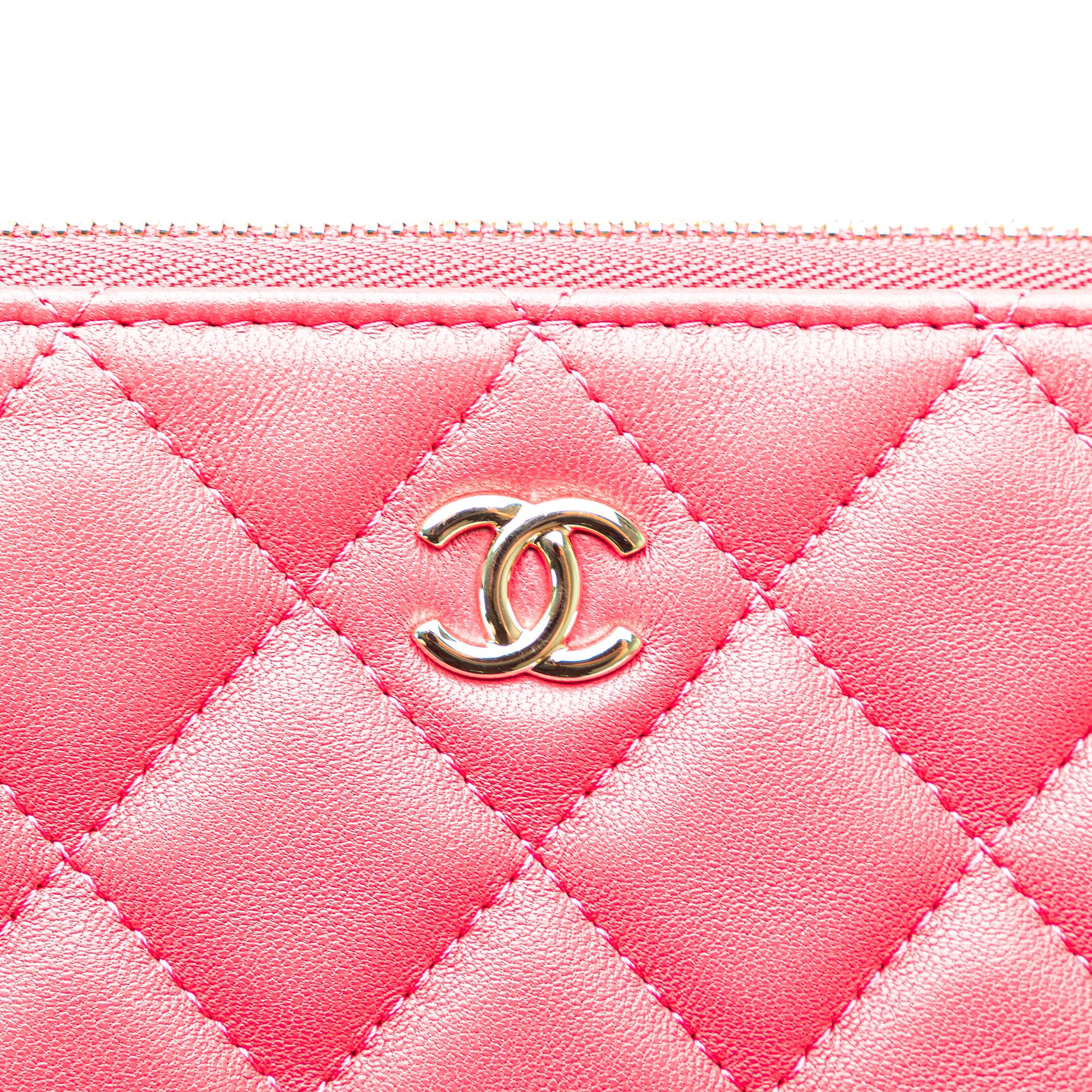 Chanel Large Quilted Lambskin O Case Clutch