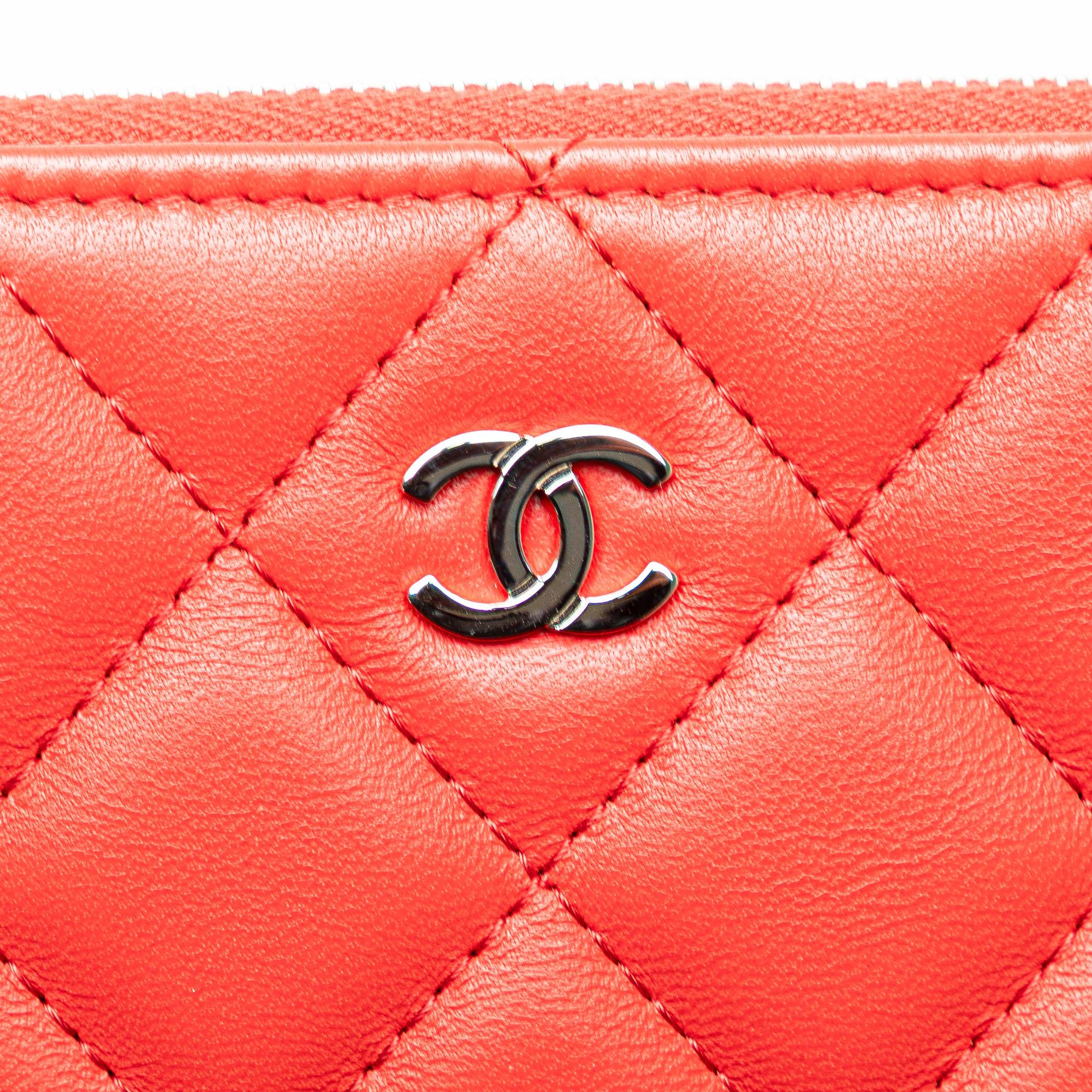 Chanel Large Quilted Lambskin O Case Clutch