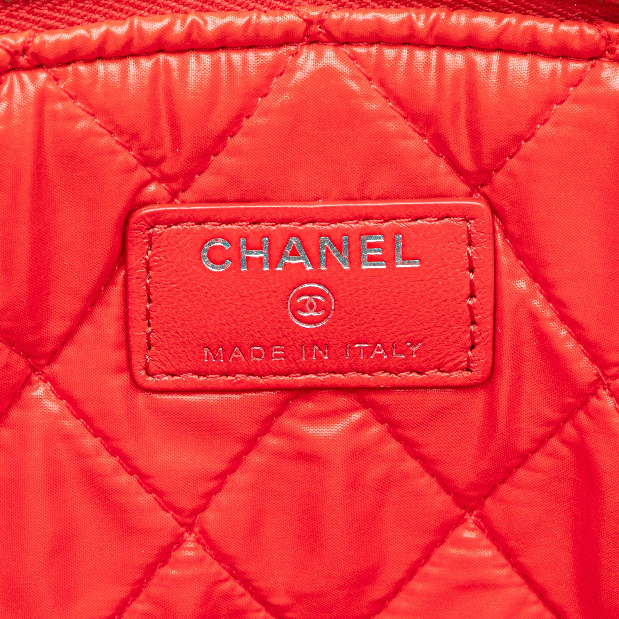 Chanel Large Quilted Lambskin O Case Clutch