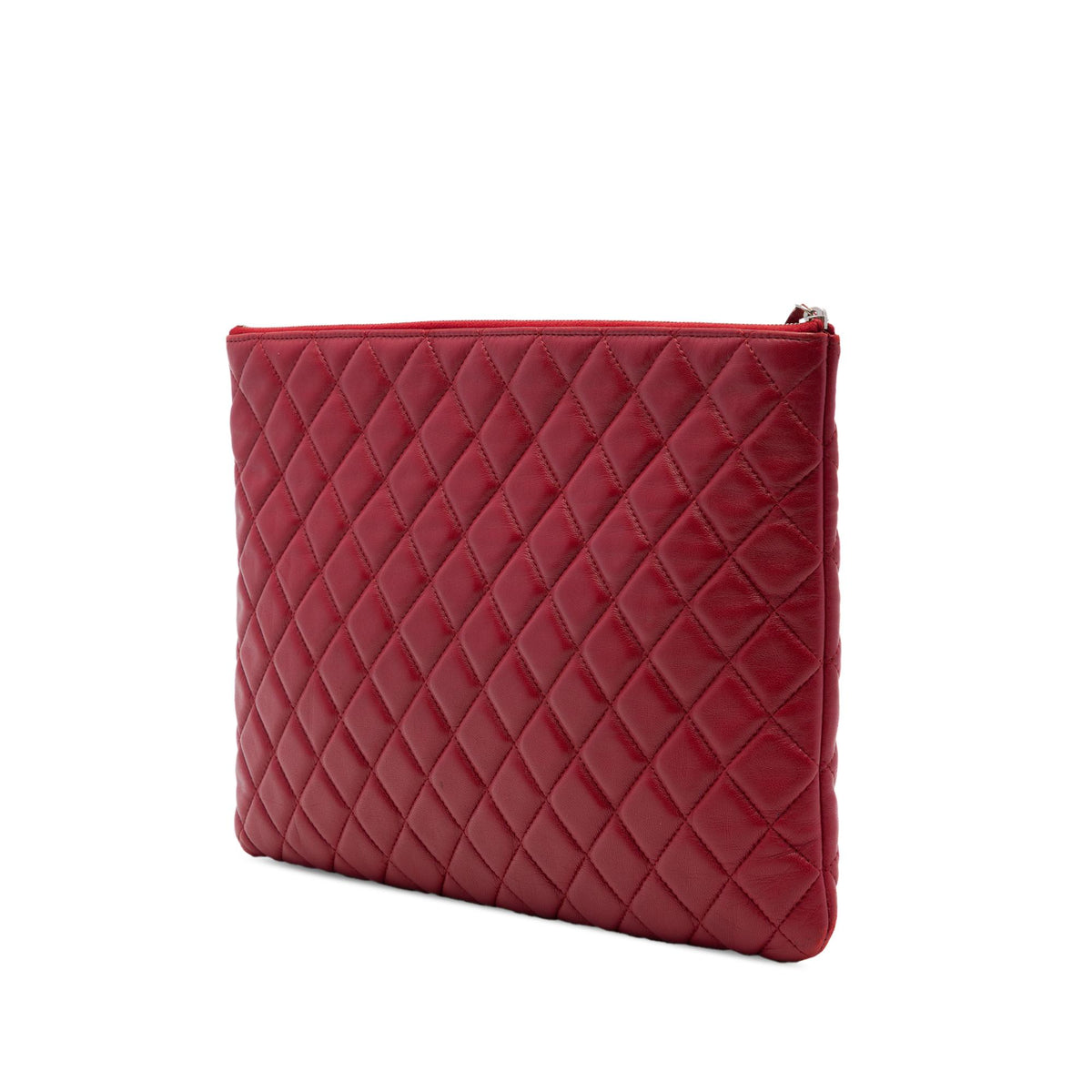Chanel Large Quilted Lambskin O Case Clutch