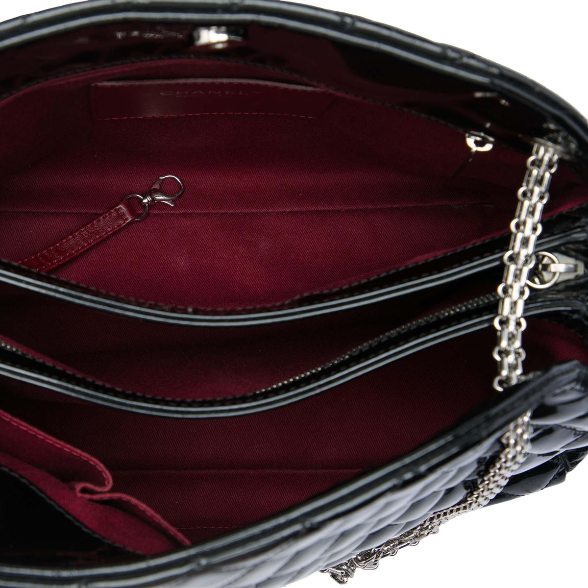 Chanel Large Quilted Patent Just Mademoiselle Bowling Bag