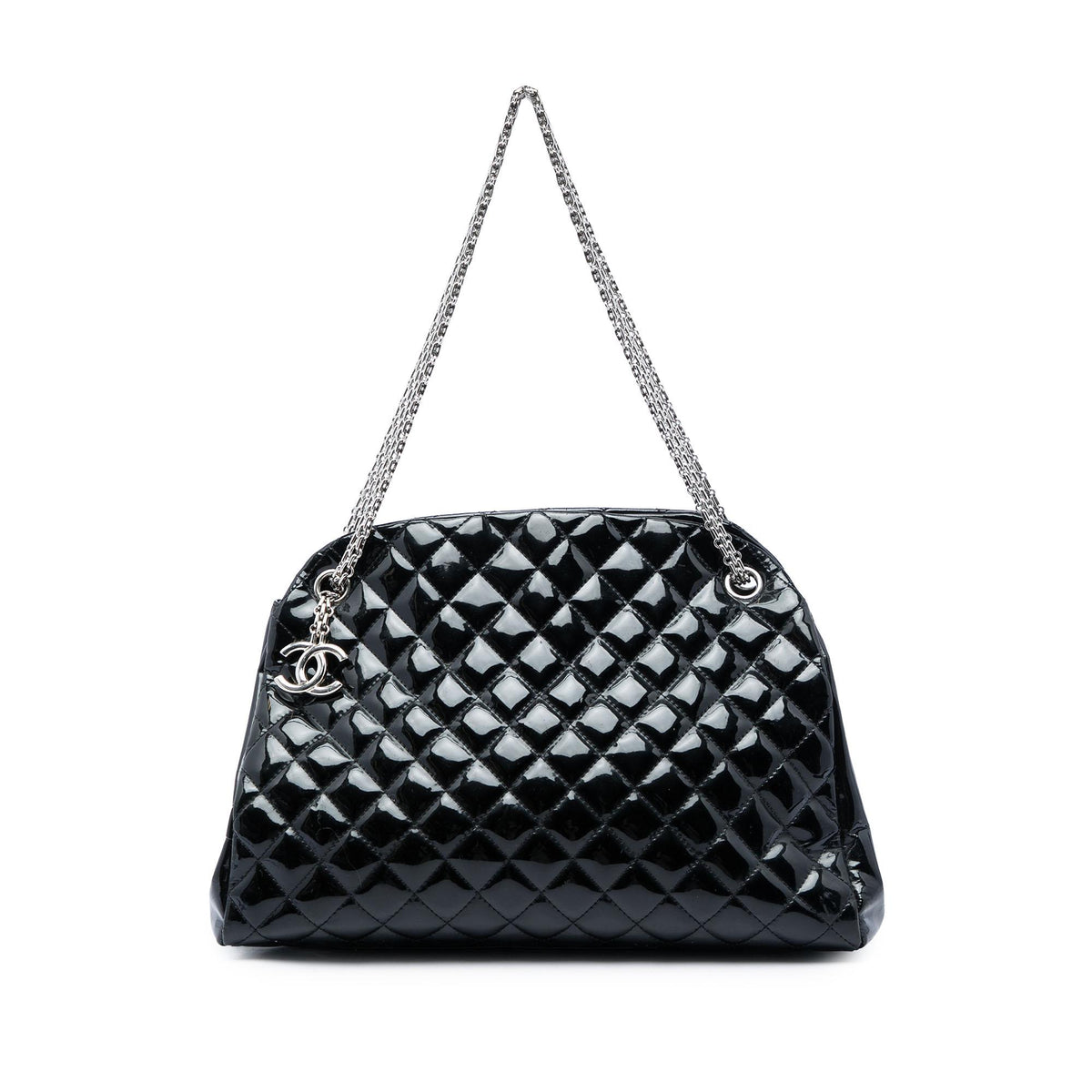 Chanel Large Quilted Patent Just Mademoiselle Bowling Bag