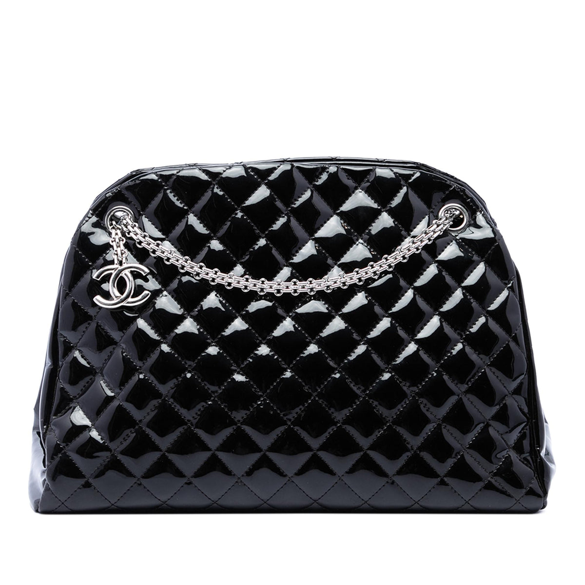 Chanel Large Quilted Patent Just Mademoiselle Bowling Bag