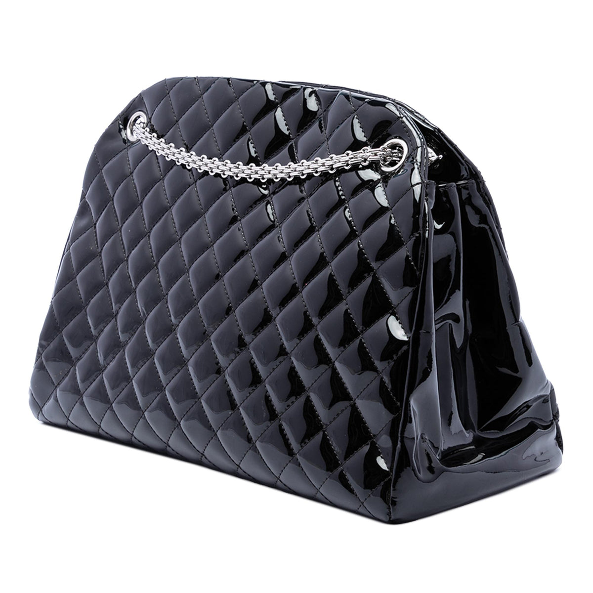 Chanel Large Quilted Patent Just Mademoiselle Bowling Bag