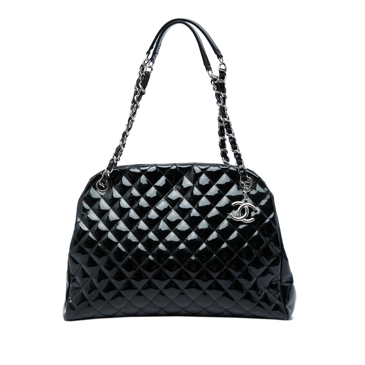 Chanel Large Quilted Patent Just Mademoiselle Bowling Bag