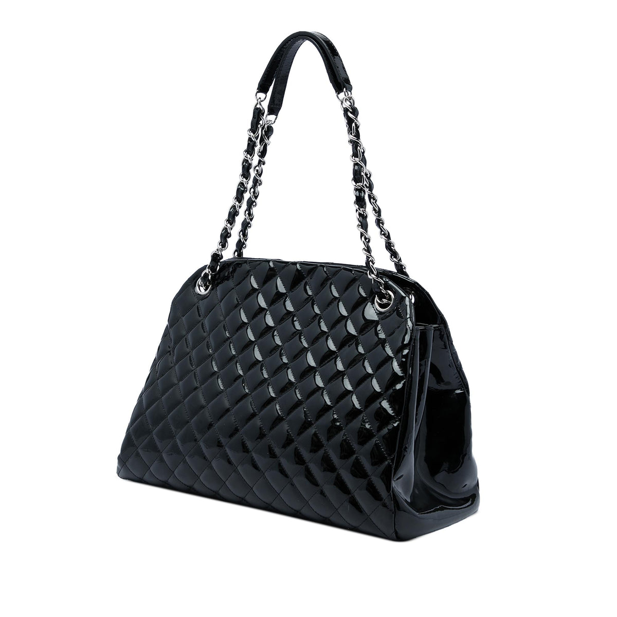 Chanel Large Quilted Patent Just Mademoiselle Bowling Bag