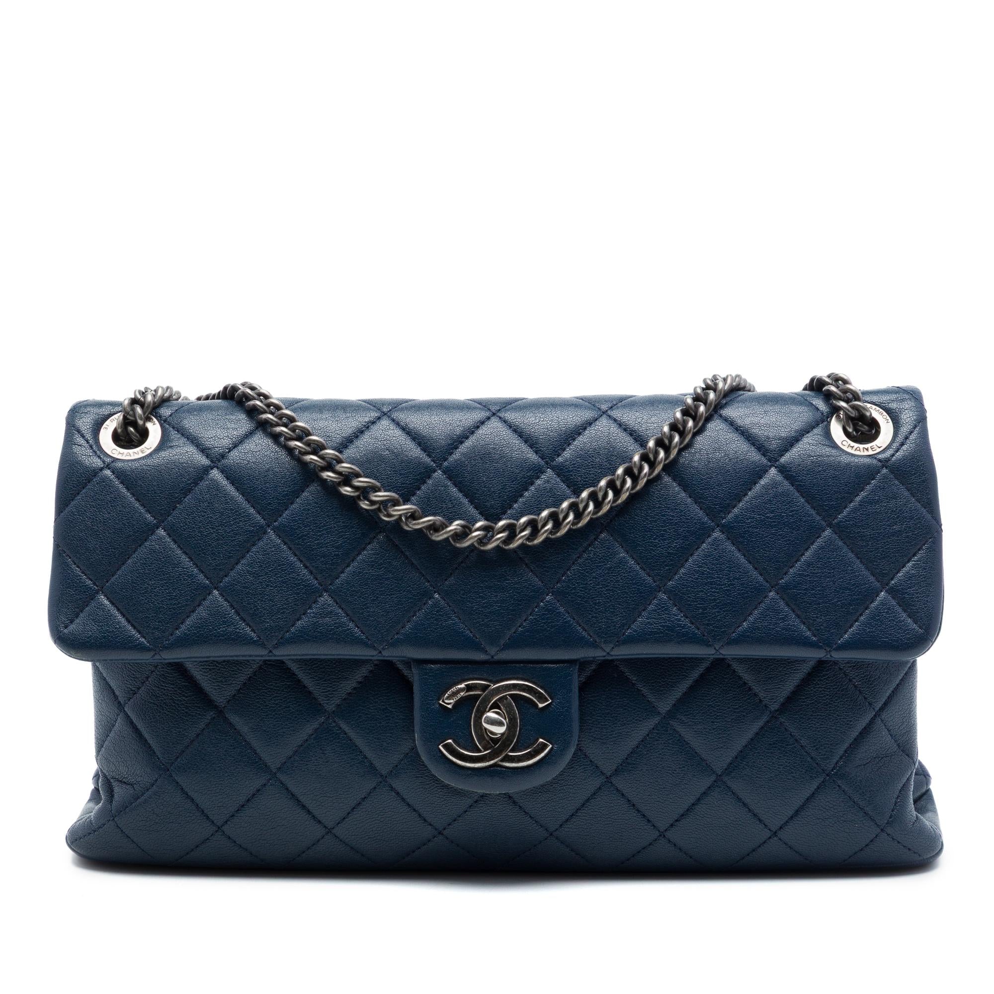 Chanel Large Quilted Shiny Sheepskin Burgundy Rocks Flap