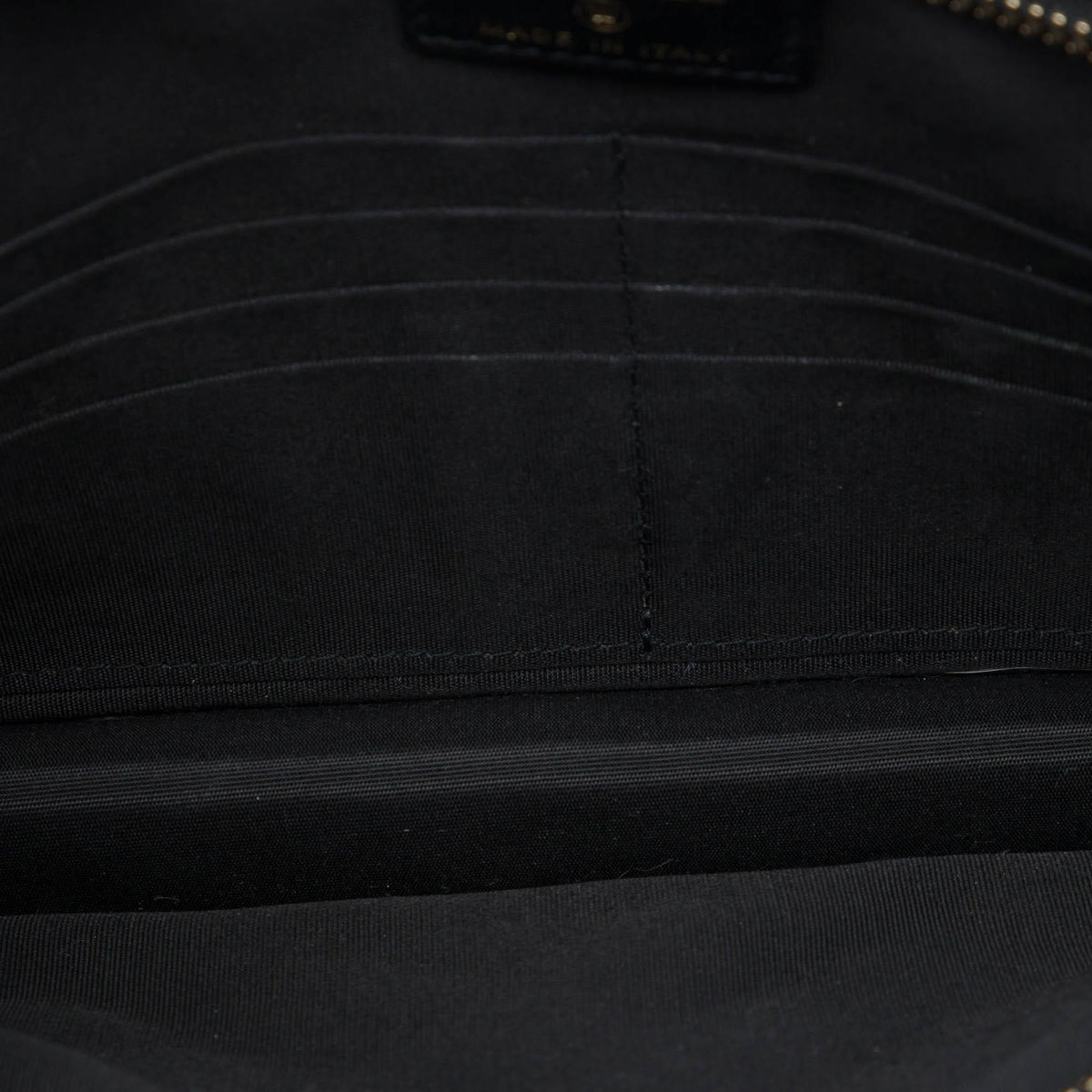 Chanel Large Quilted Tweed PVC Logo Wristlet Clutch