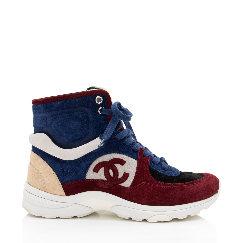 Burgundy chanel sneakers shop