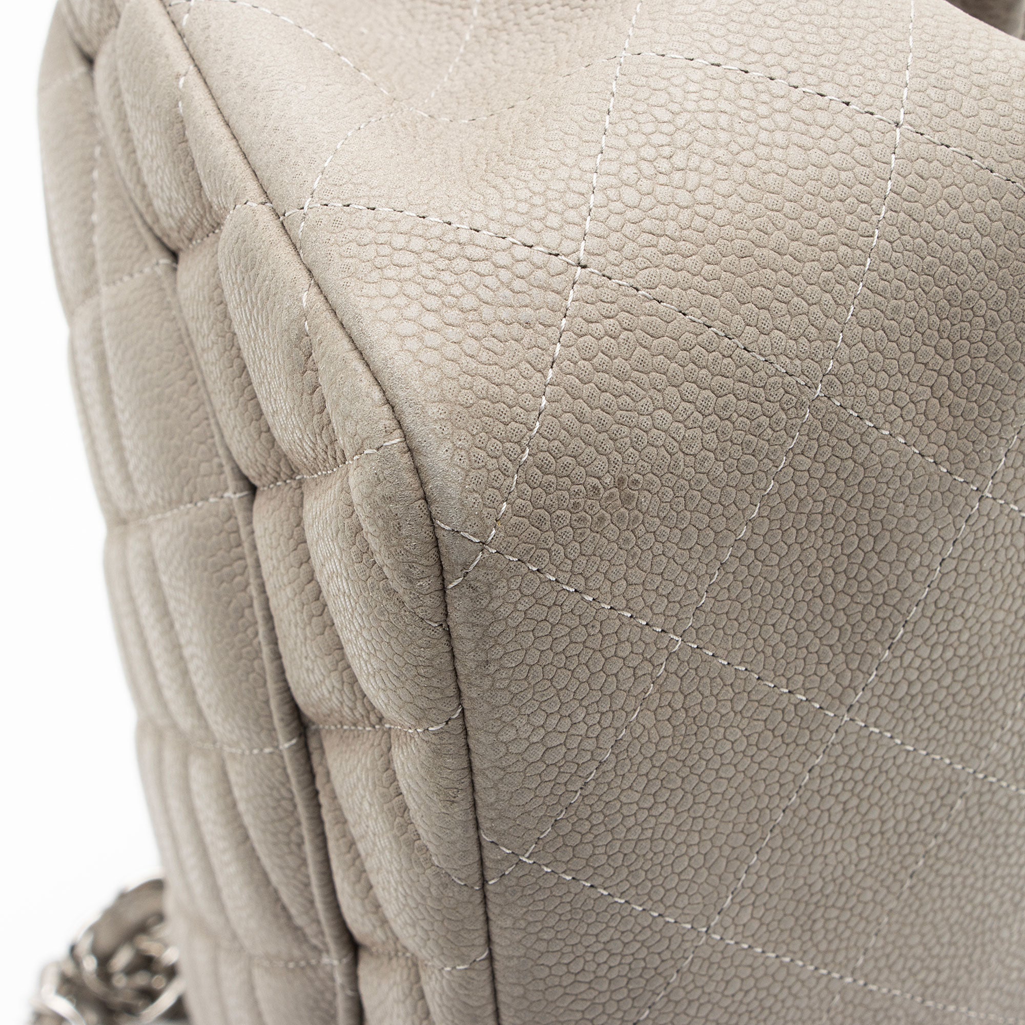 Chanel Matte Caviar Leather Classic Jumbo Double Flap Bag