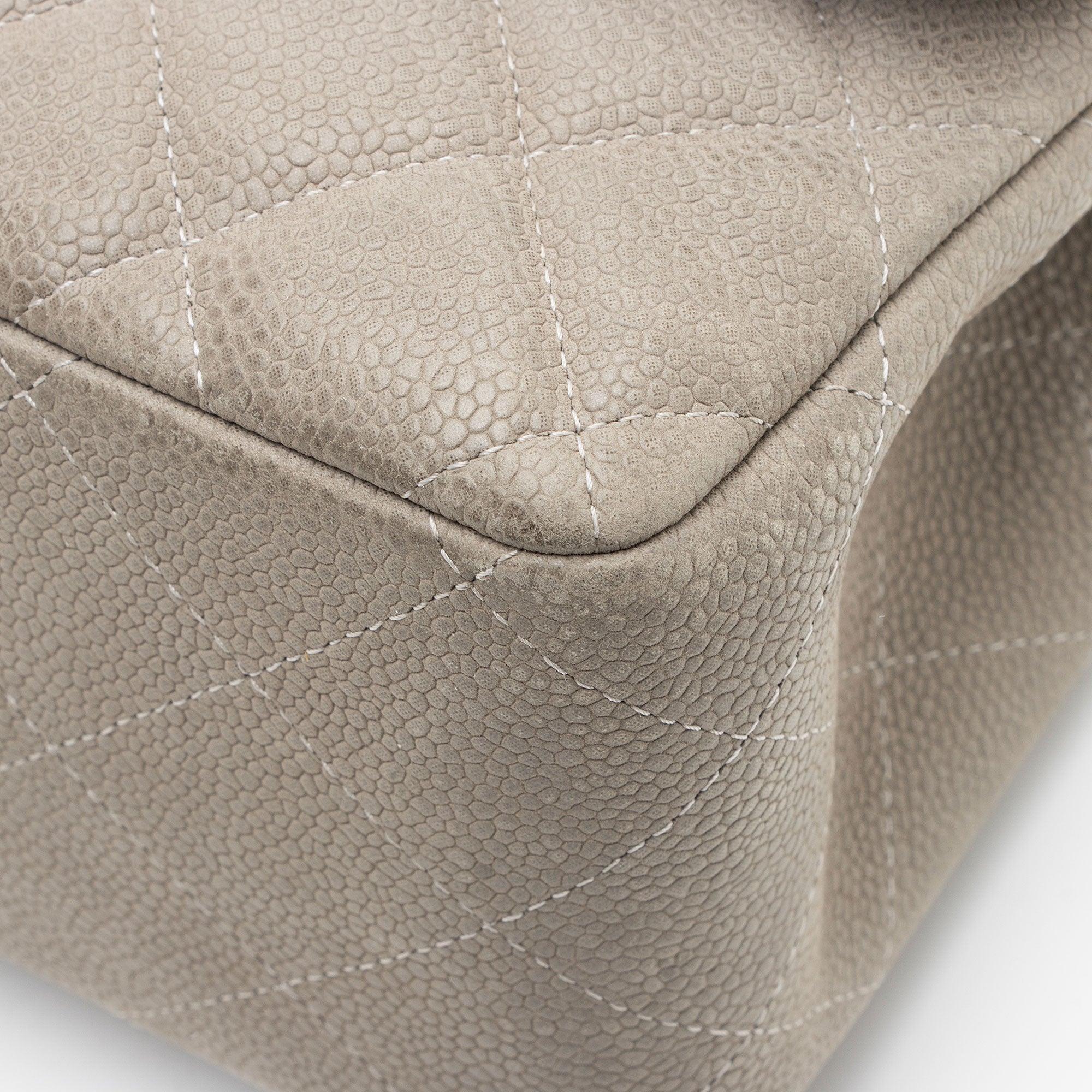 Chanel Matte Caviar Leather Classic Jumbo Double Flap Bag