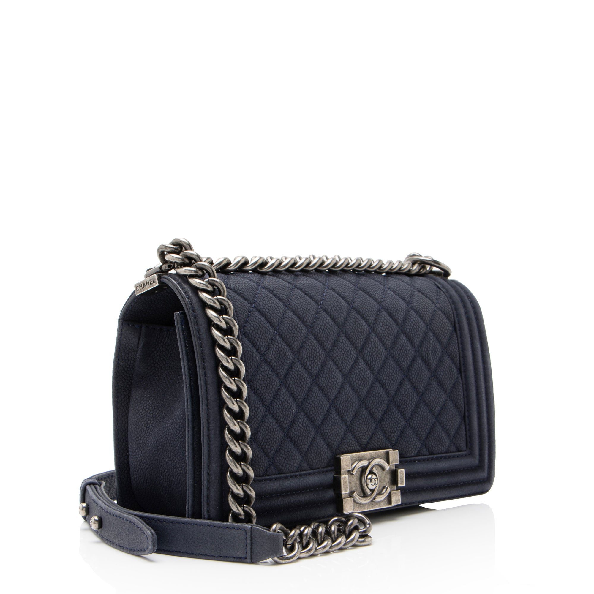 Chanel Matte Caviar Old Medium Boy Bag