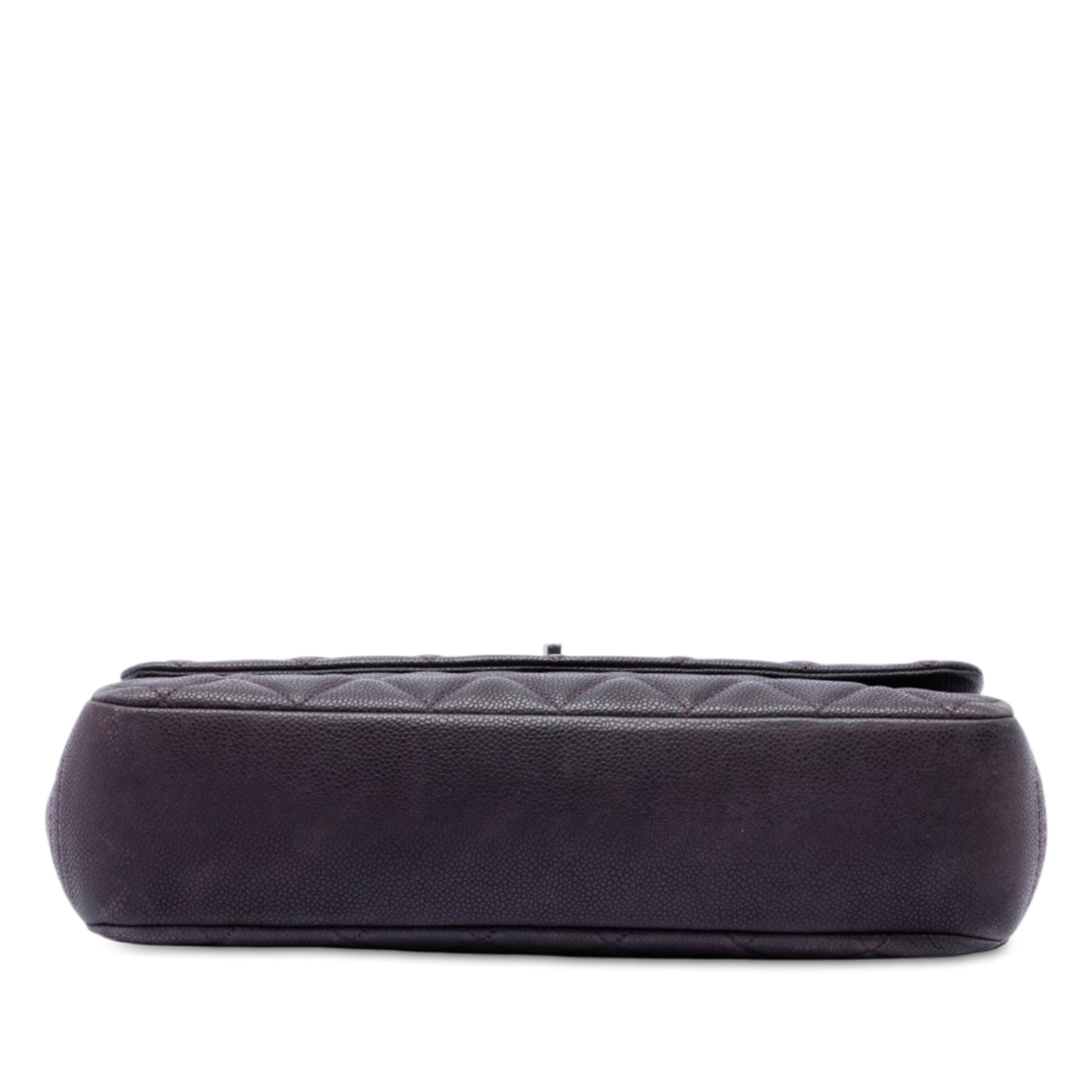 Chanel Matte Quilted Caviar Leather Lady Pearly Flap