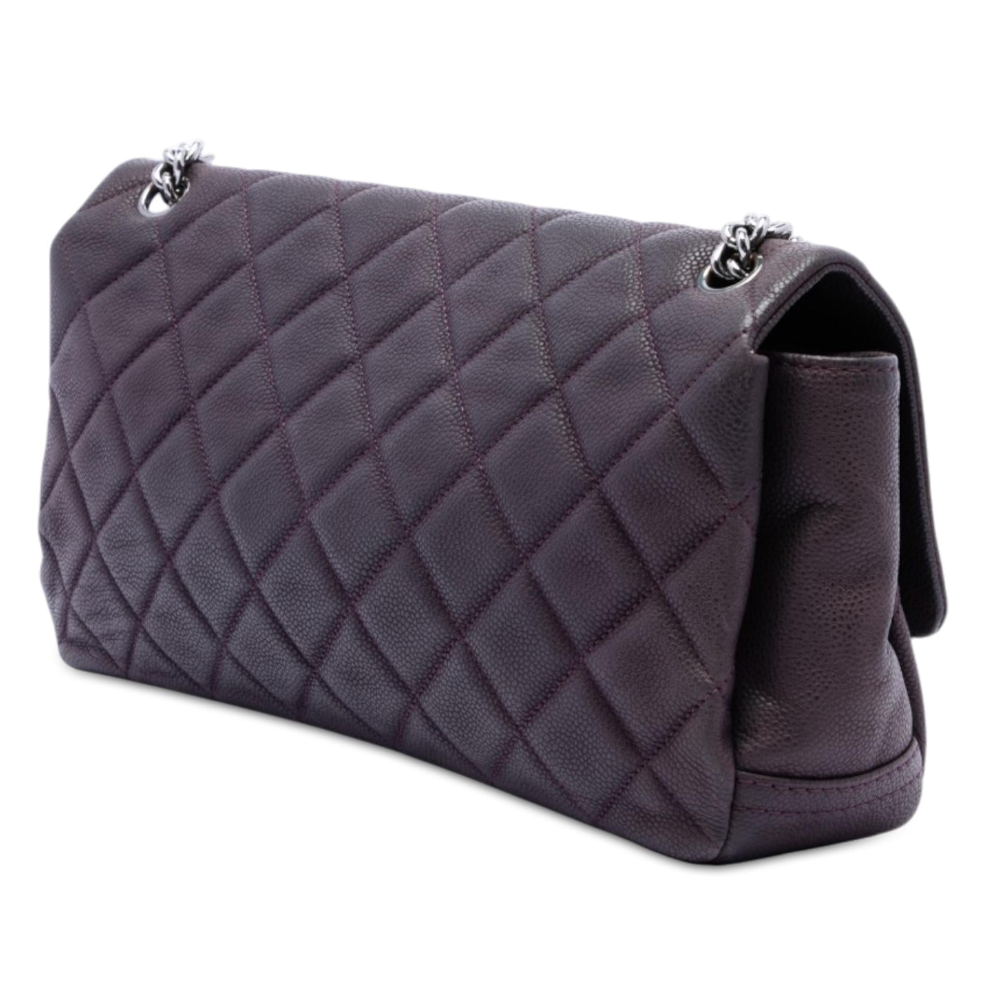 Chanel Matte Quilted Caviar Leather Lady Pearly Flap