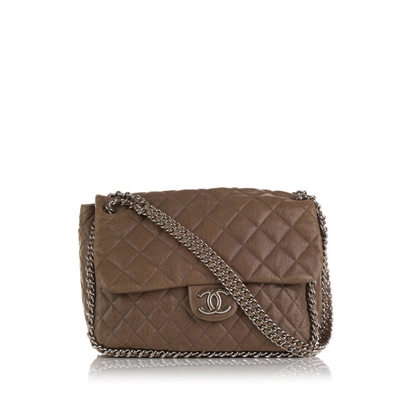 Chanel Chain Fringe Leather Clutch Bag (SHG-groSid) – LuxeDH