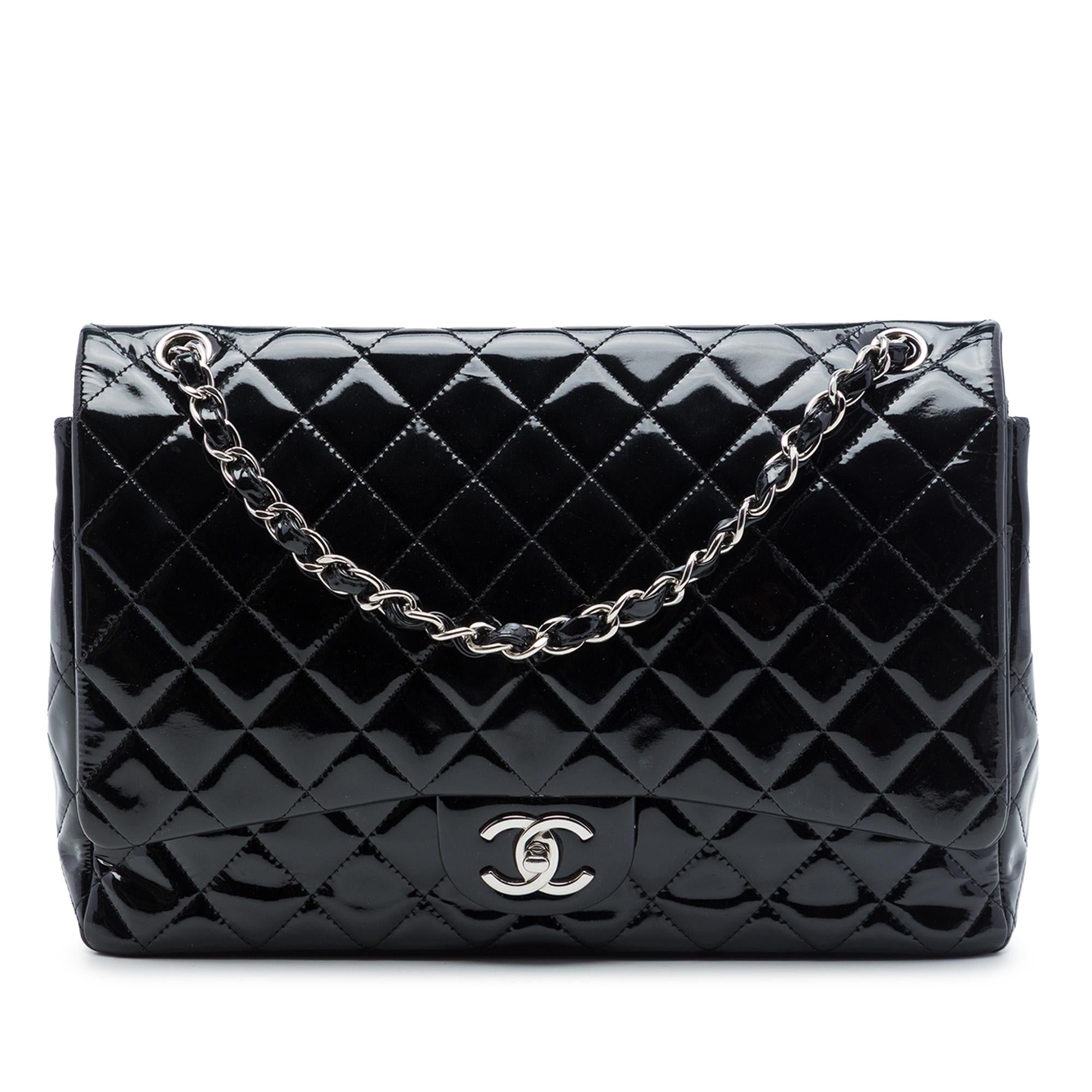 Chanel Maxi Classic Patent Double Flap