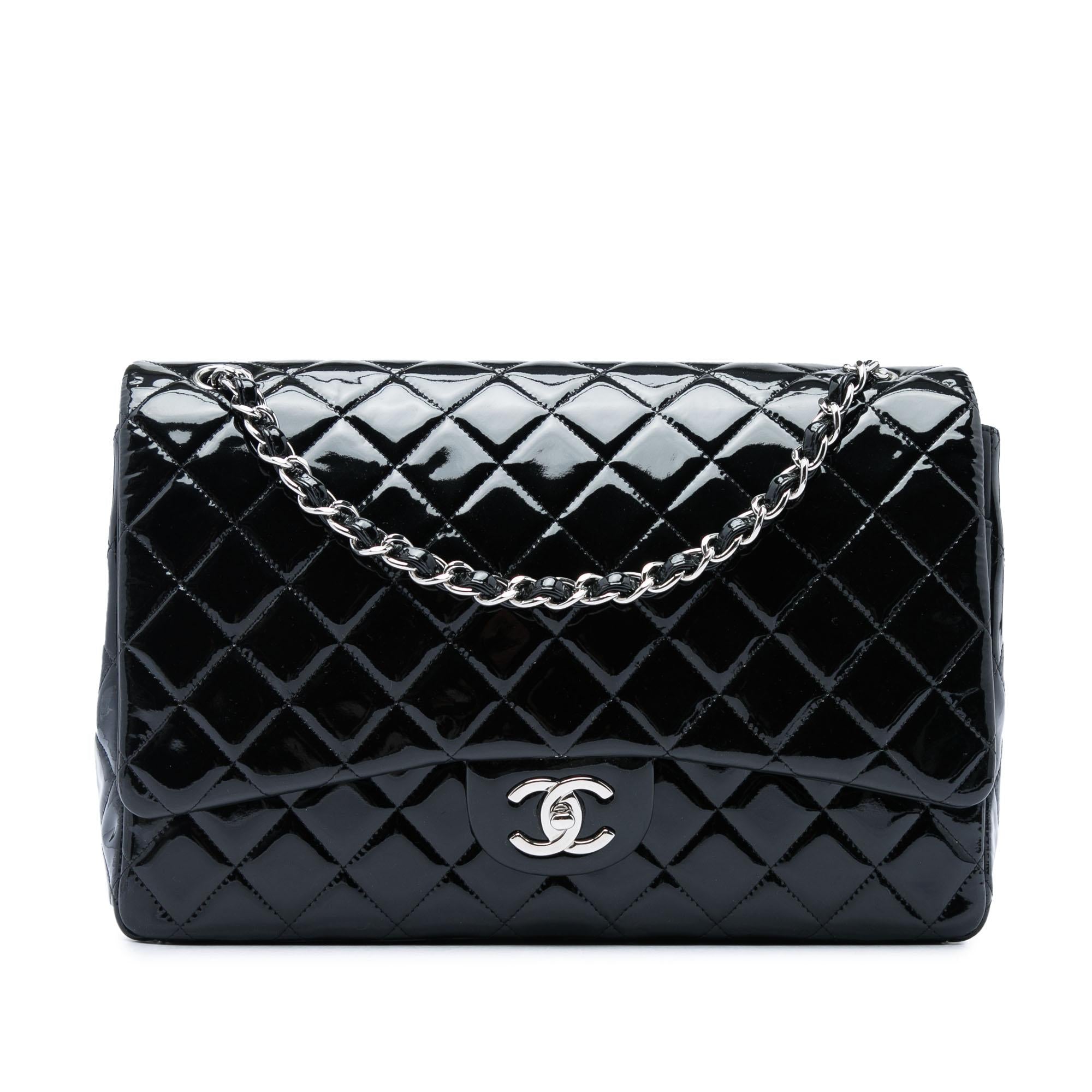 Chanel Maxi Classic Patent Double Flap