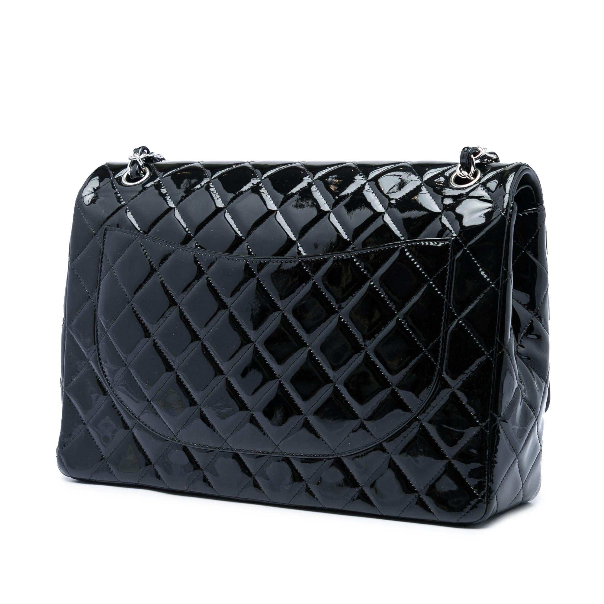 Chanel Maxi Classic Patent Double Flap
