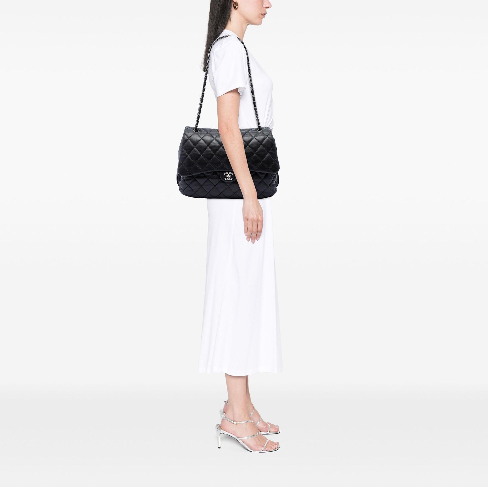 Chanel Maxi Quilted Lambskin 3 Accordion Flap