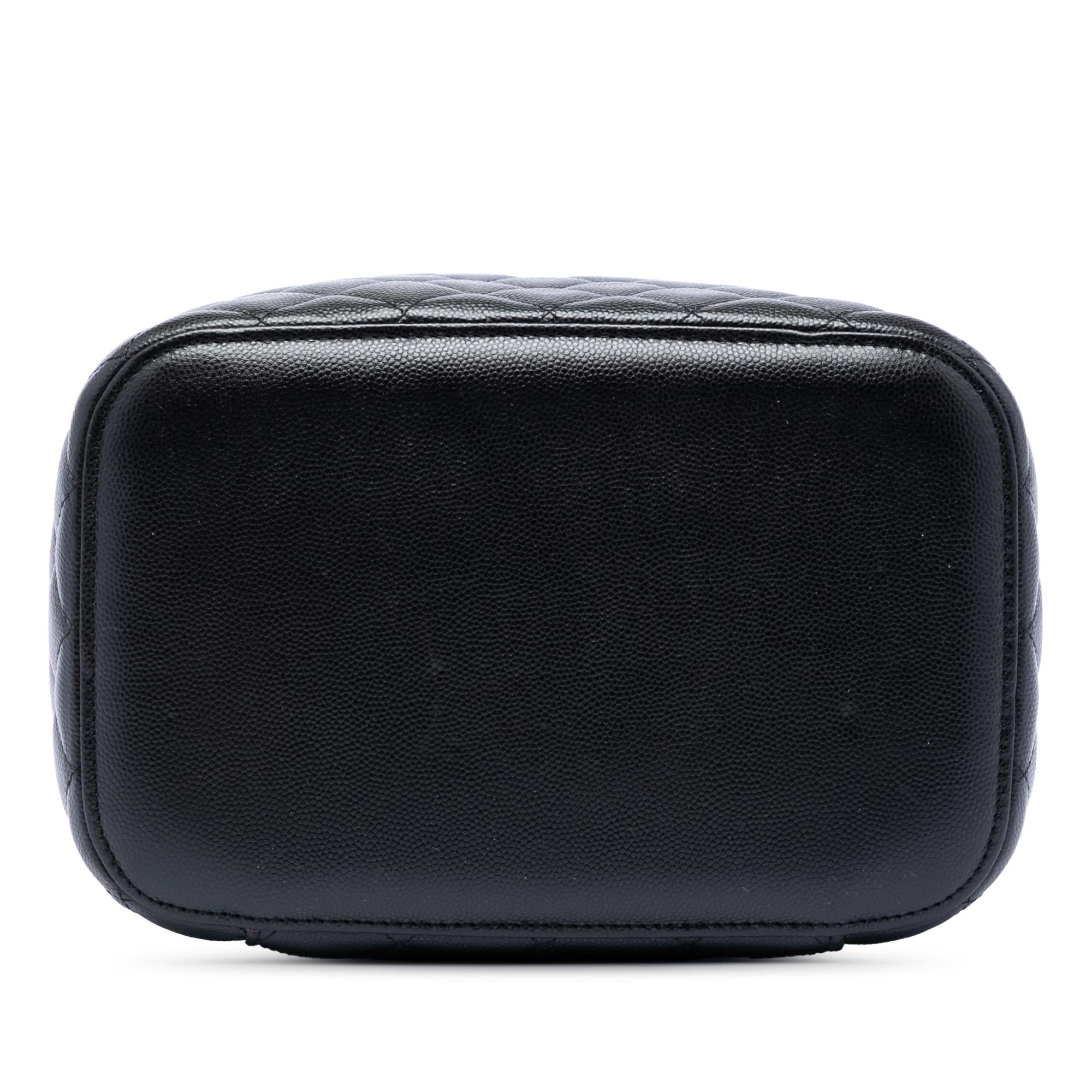 Chanel Medium CC Quilted  Caviar Vanity Case