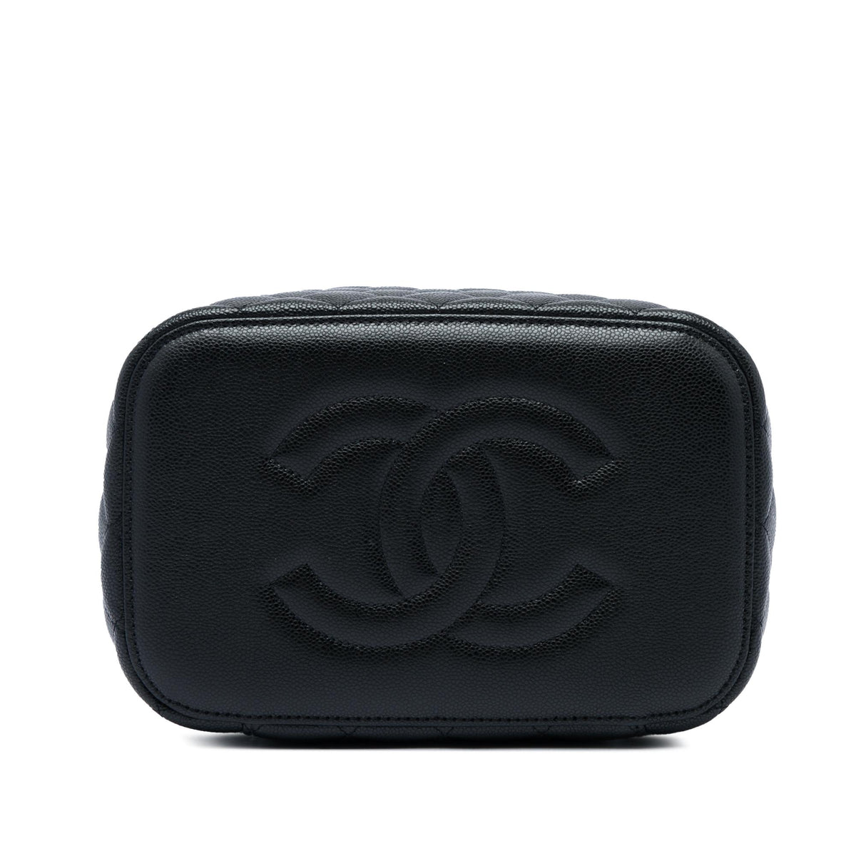 Chanel Medium CC Quilted  Caviar Vanity Case