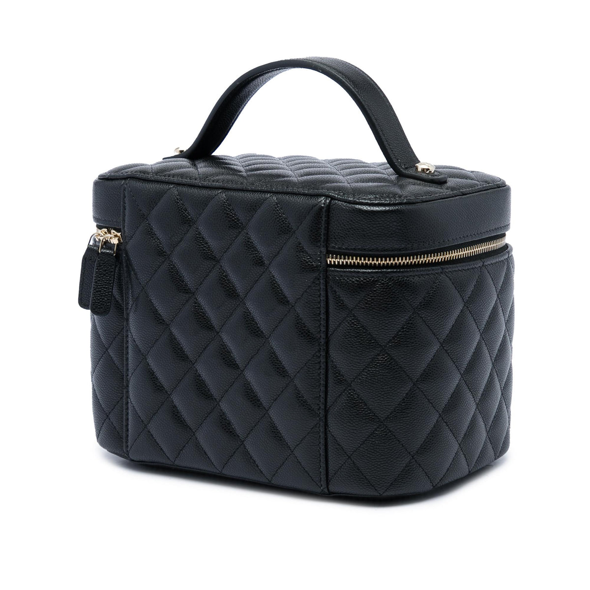 Chanel Medium CC Quilted  Caviar Vanity Case