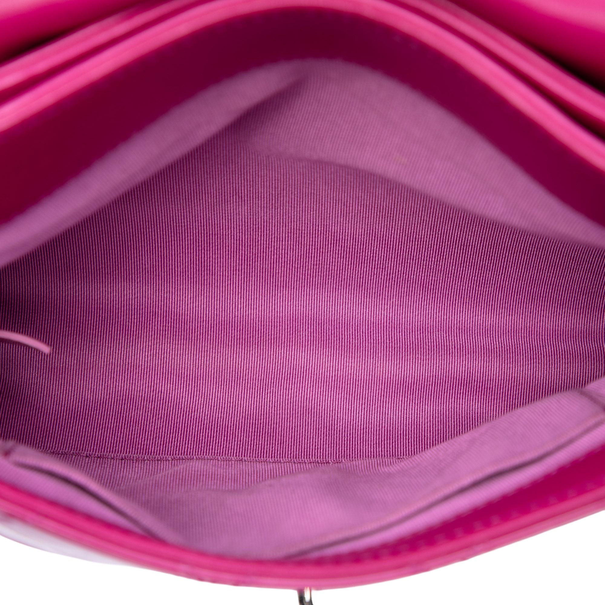 Chanel Medium CC Quilted Patent Double Compartment Flap