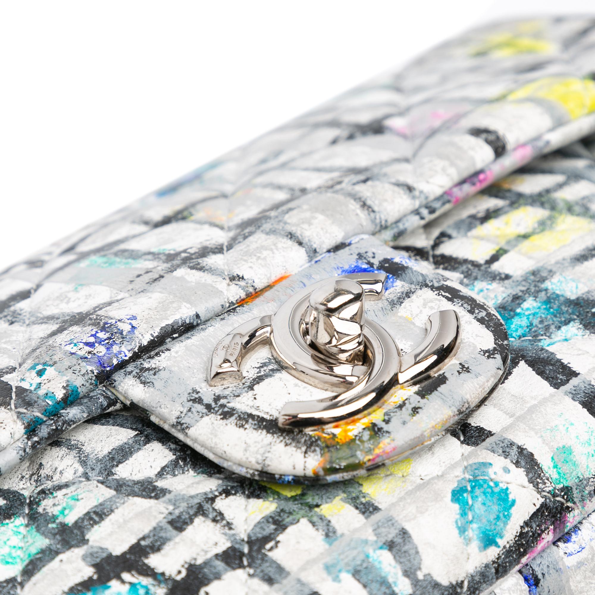 Chanel Medium Calfskin Hand Painted Graffiti Flap