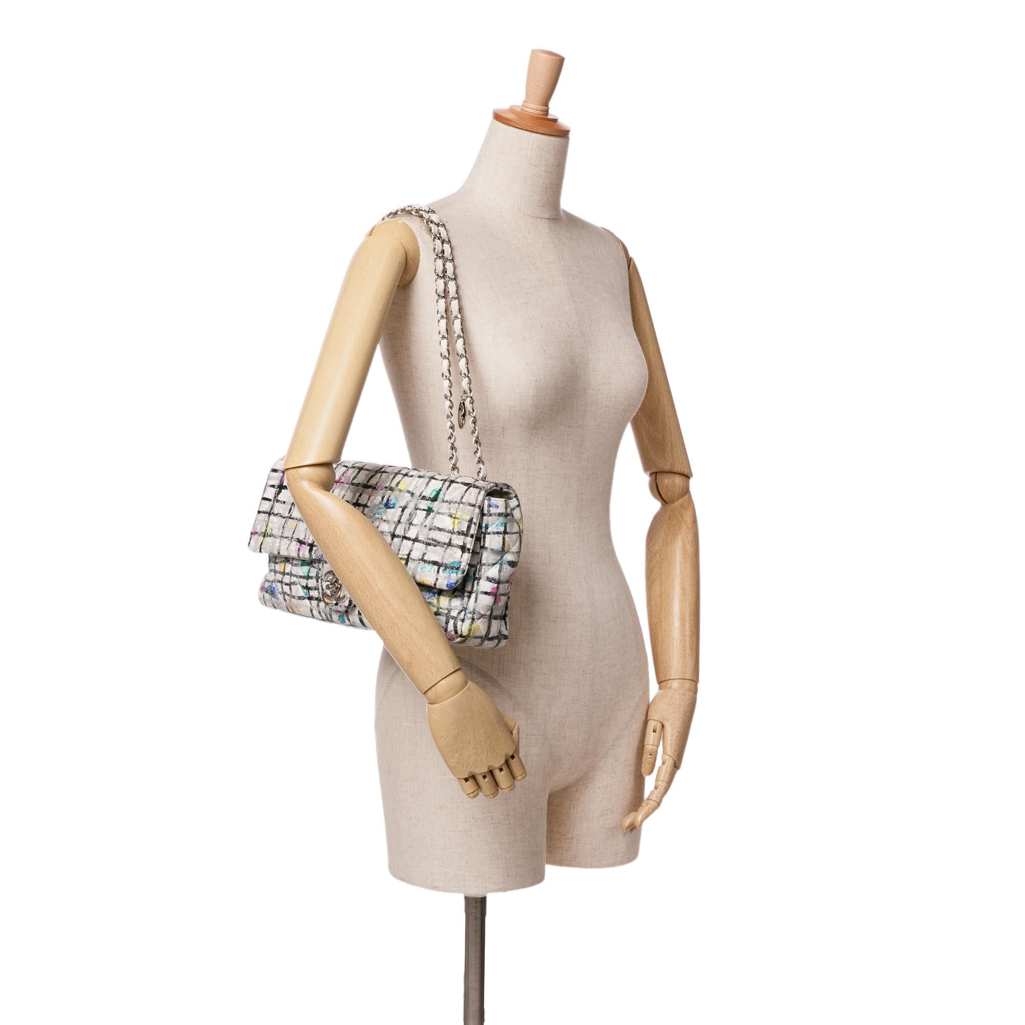 Chanel Medium Calfskin Hand Painted Graffiti Flap