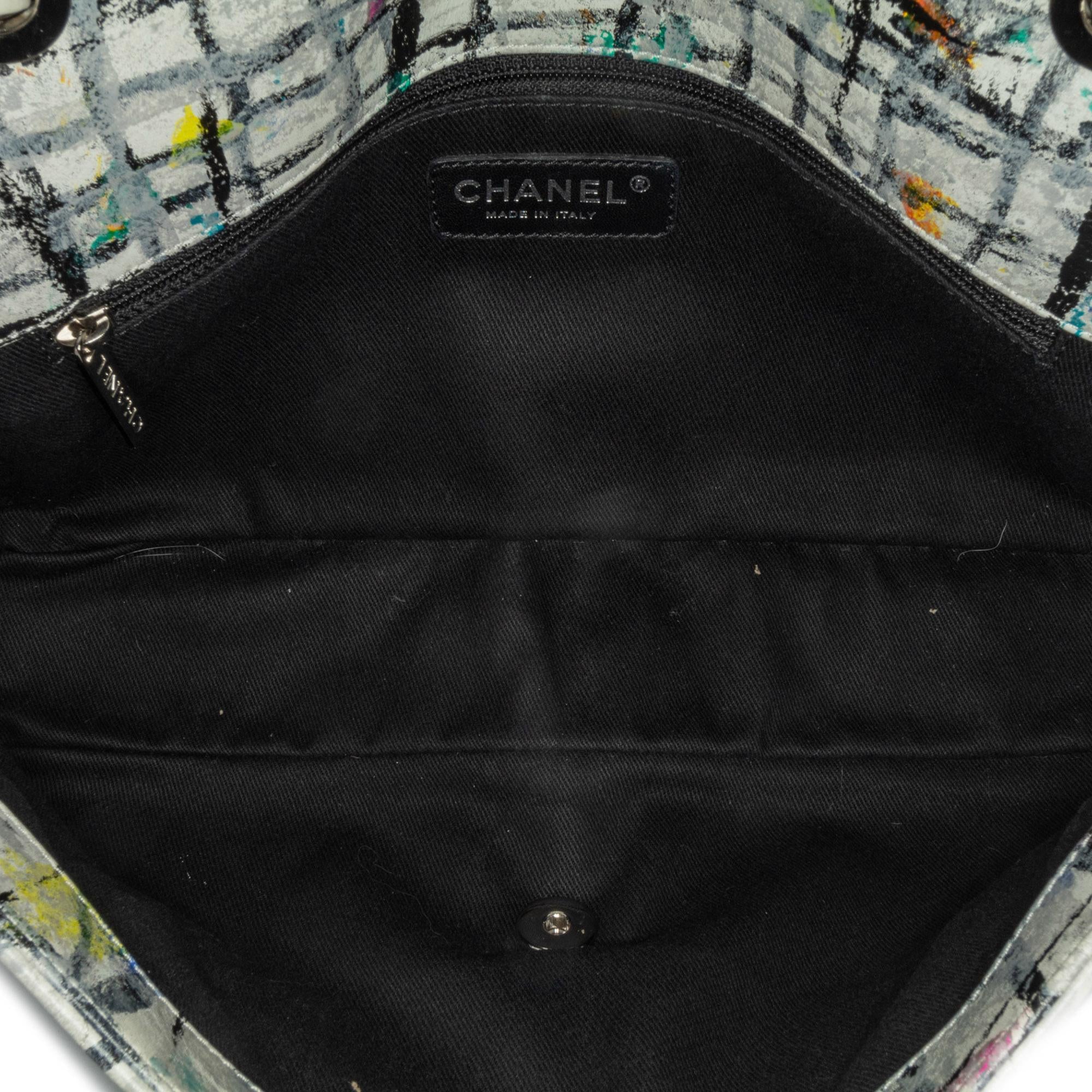 Chanel Medium Calfskin Hand Painted Graffiti Flap