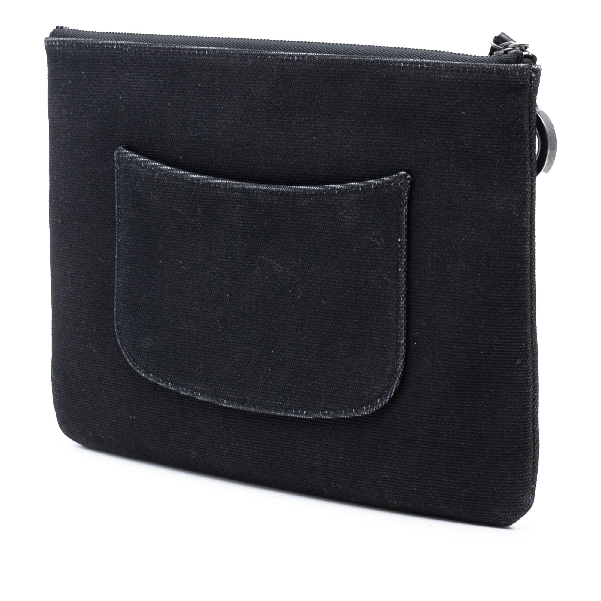 Chanel Medium Canvas La Pausa Zip O Case Clutch