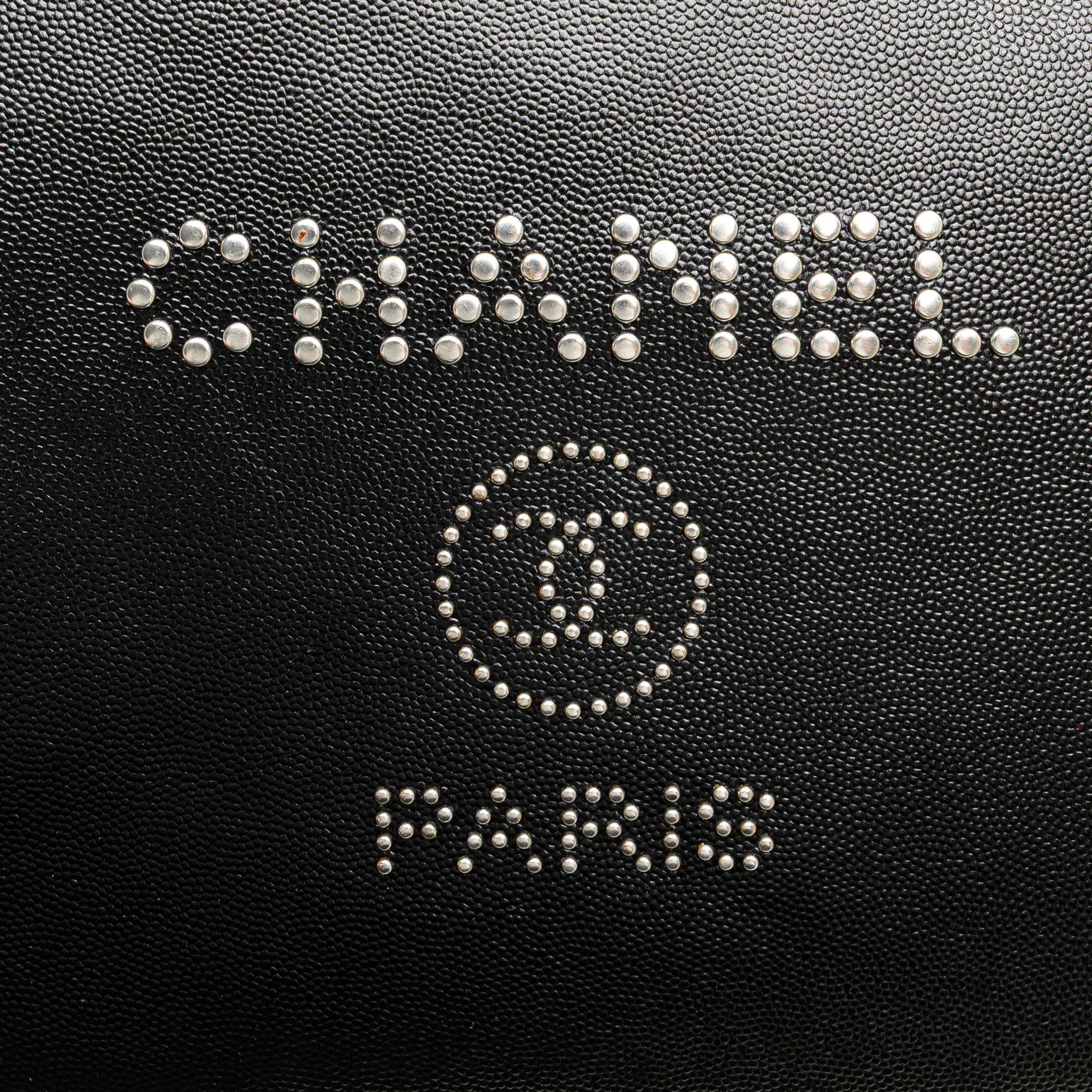 Chanel Medium Caviar Deauville Studded O Case Clutch