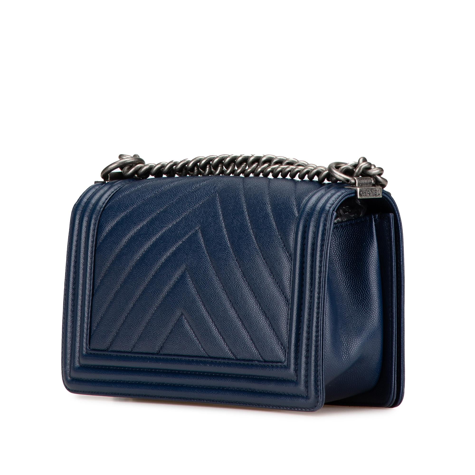 Chanel Medium Chevron Caviar Boy Flap