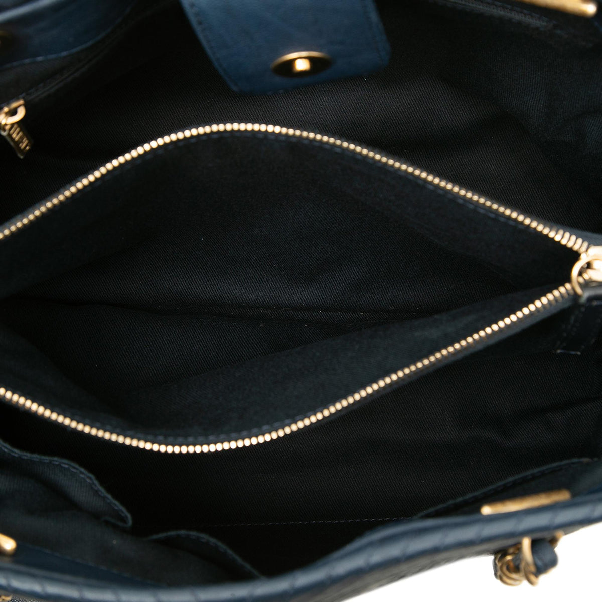 Chanel Medium Chevron Wrinkled Calfskin Medallion Charm Tote