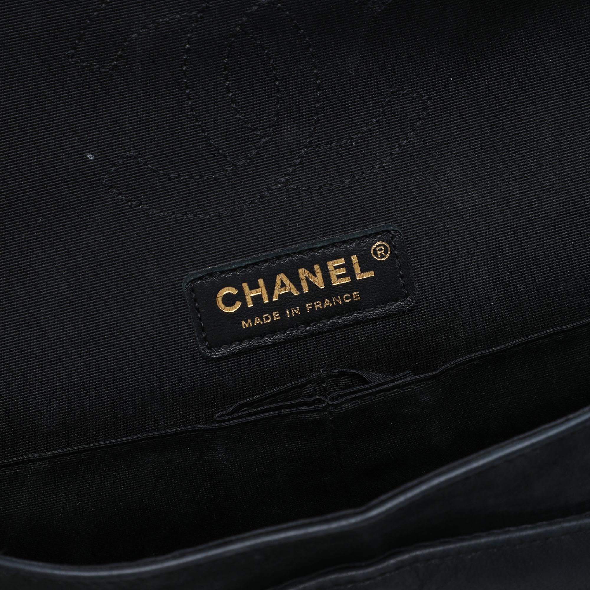 Chanel Medium Classic Bicolor Caviar and Iridescent Calfskin Double Flap