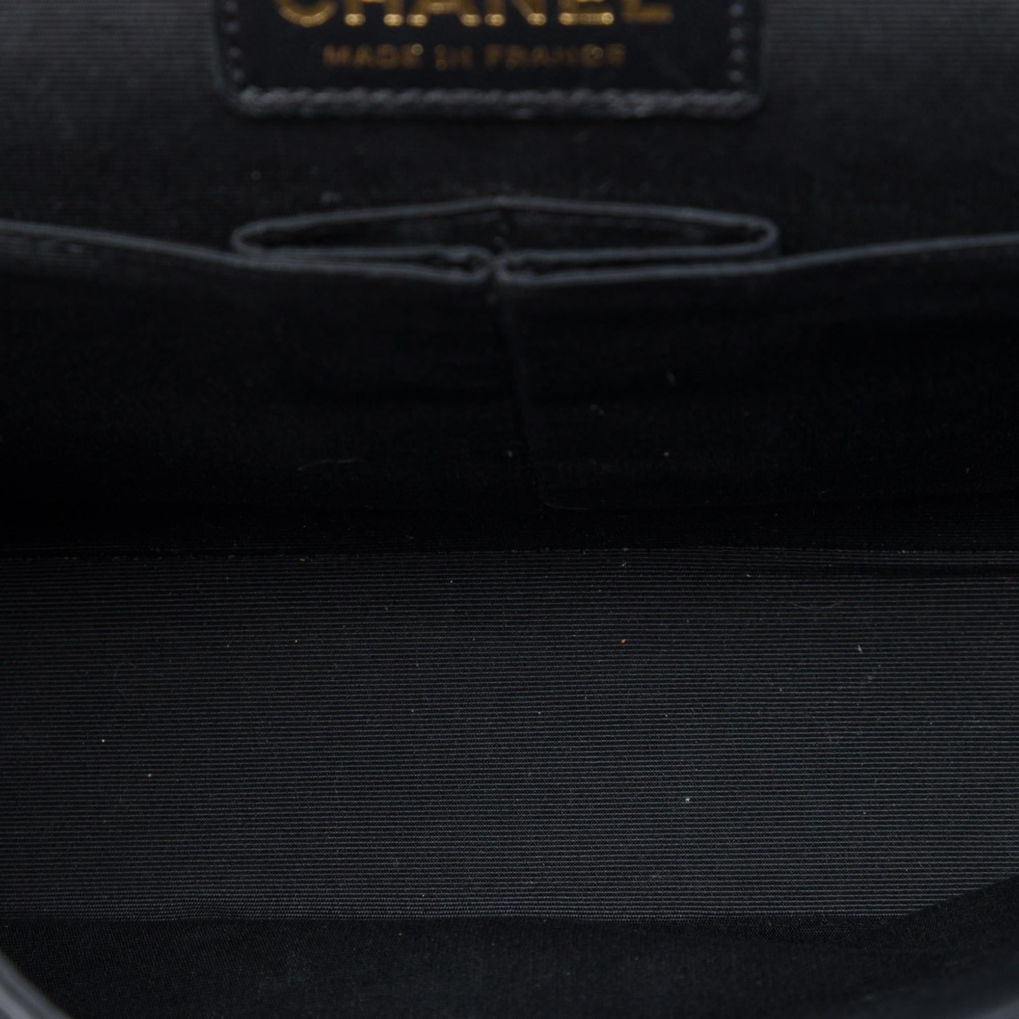 Chanel Medium Classic Bicolor Caviar and Iridescent Calfskin Double Flap