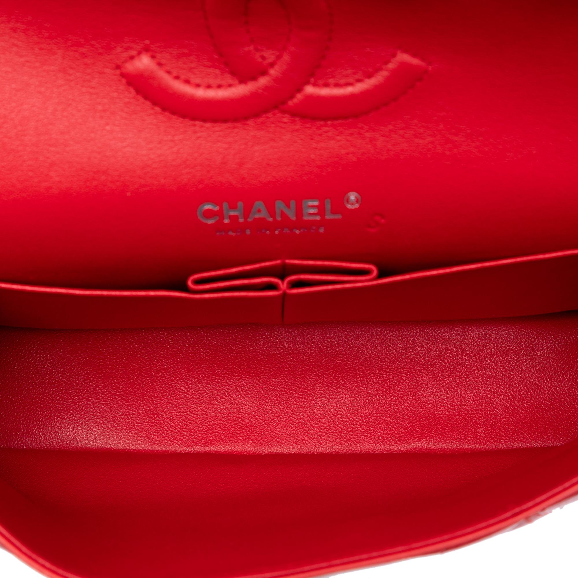 Chanel Medium Classic Bicolor Patent Double Flap
