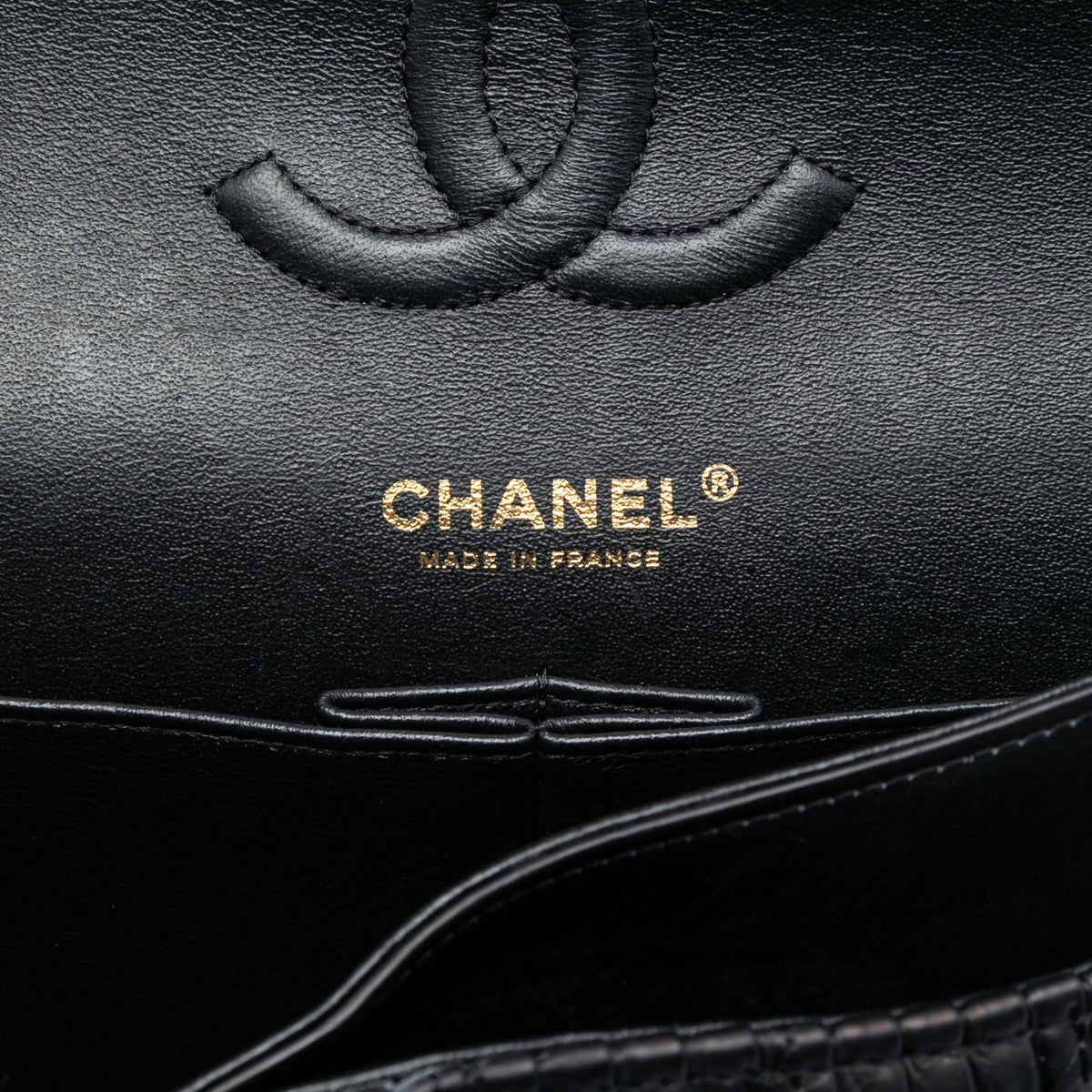 Chanel Medium Classic Chevron Calfskin Pleated Double Flap