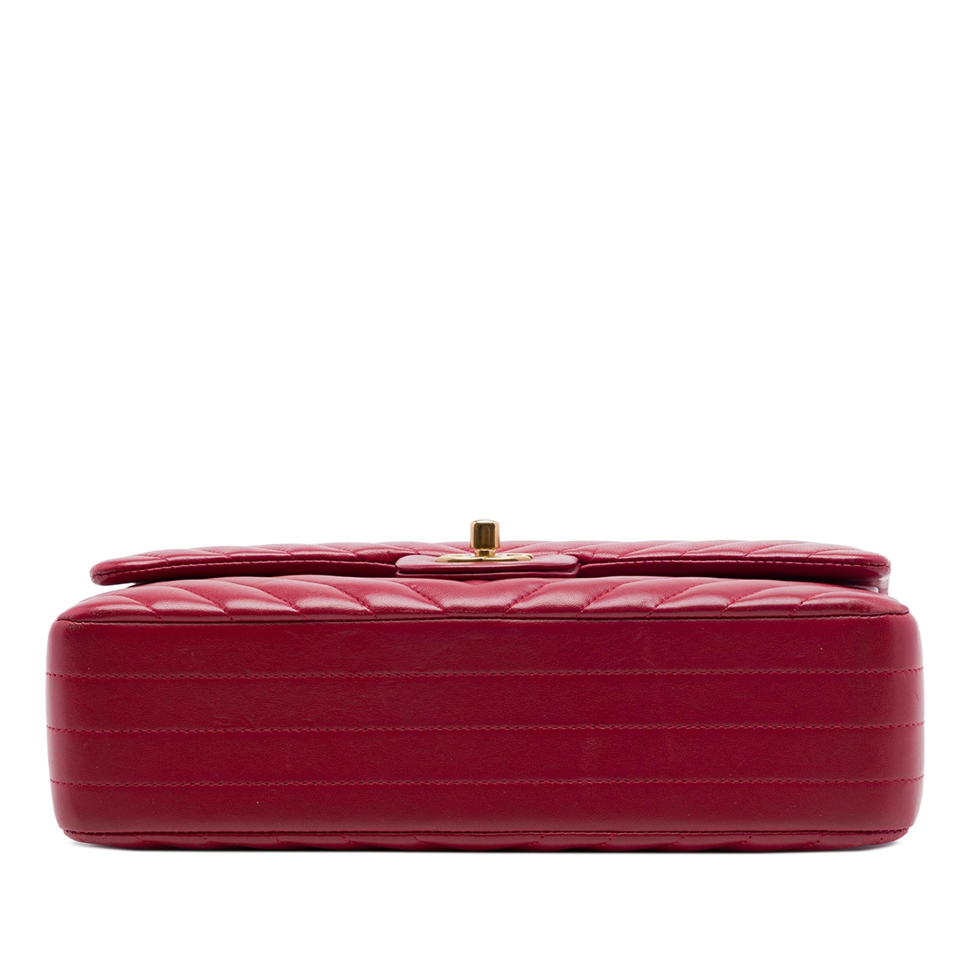 Chanel Medium Classic Chevron Lambskin Double Flap