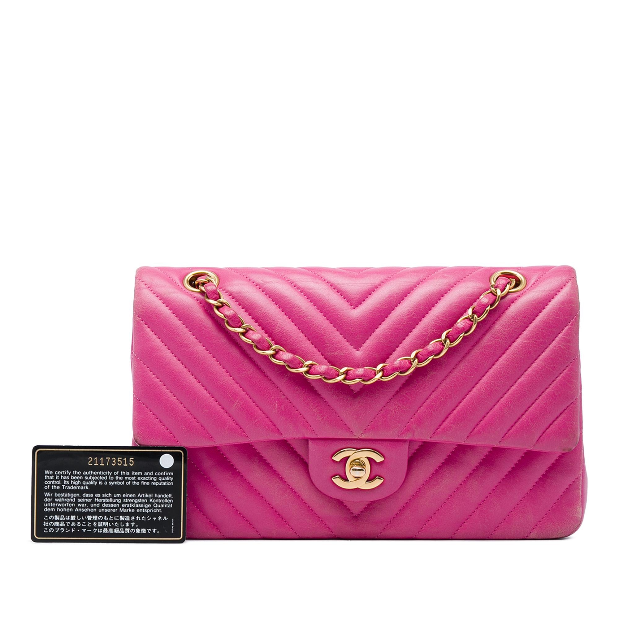 Chanel Medium Classic Chevron Lambskin Double Flap