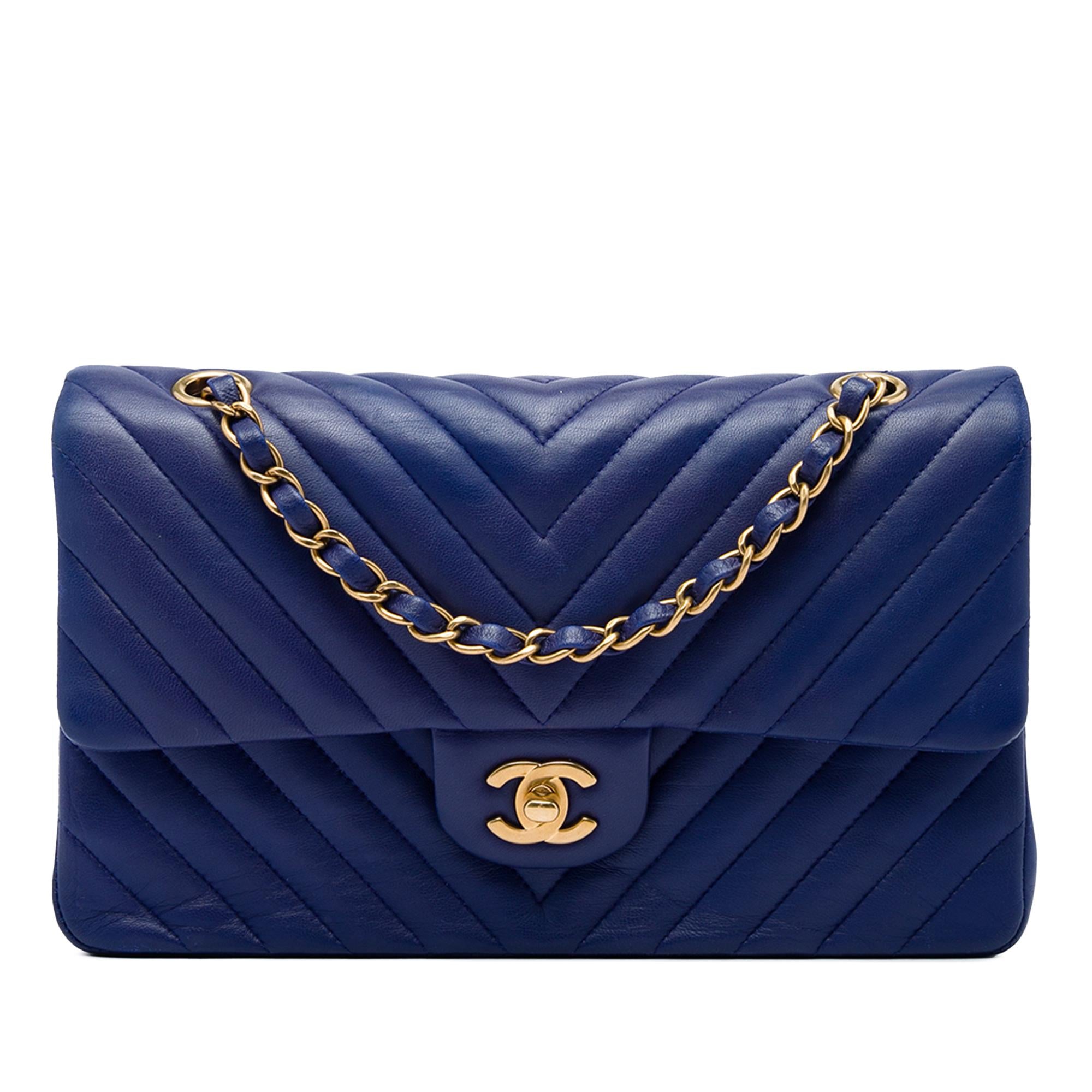Chanel Medium Classic Chevron Lambskin Double Flap