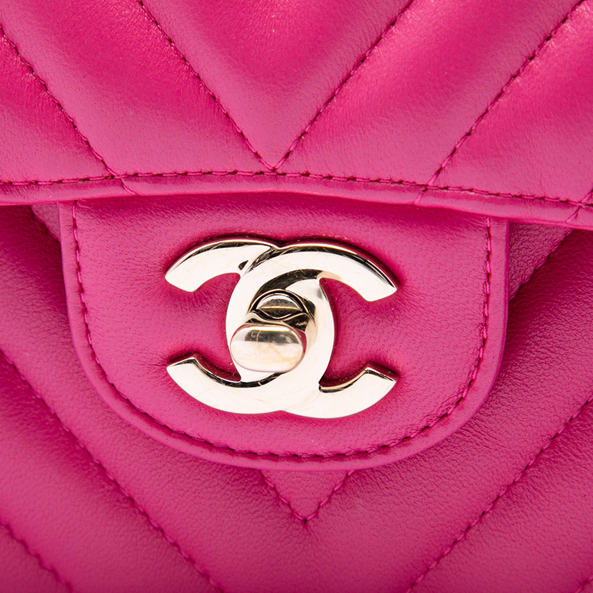 Chanel Medium Classic Chevron Lambskin Double Flap