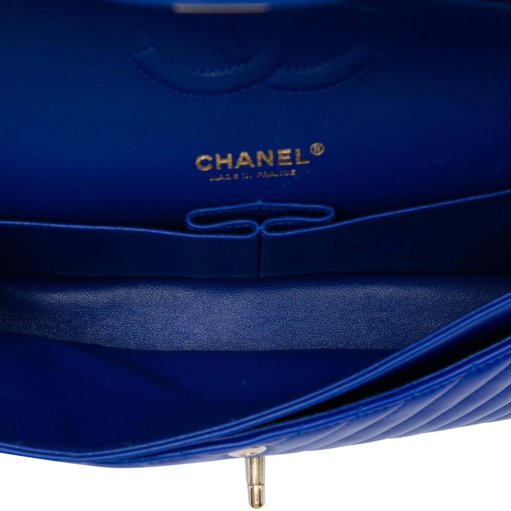 Chanel Medium Classic Chevron Lambskin Double Flap