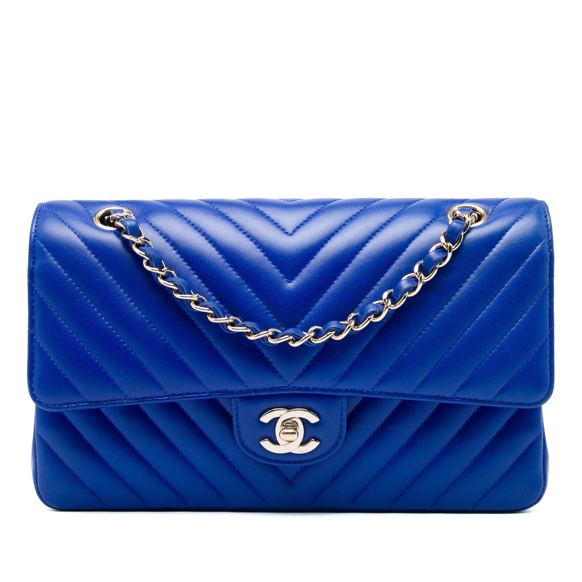 Chanel Medium Classic Chevron Lambskin Double Flap