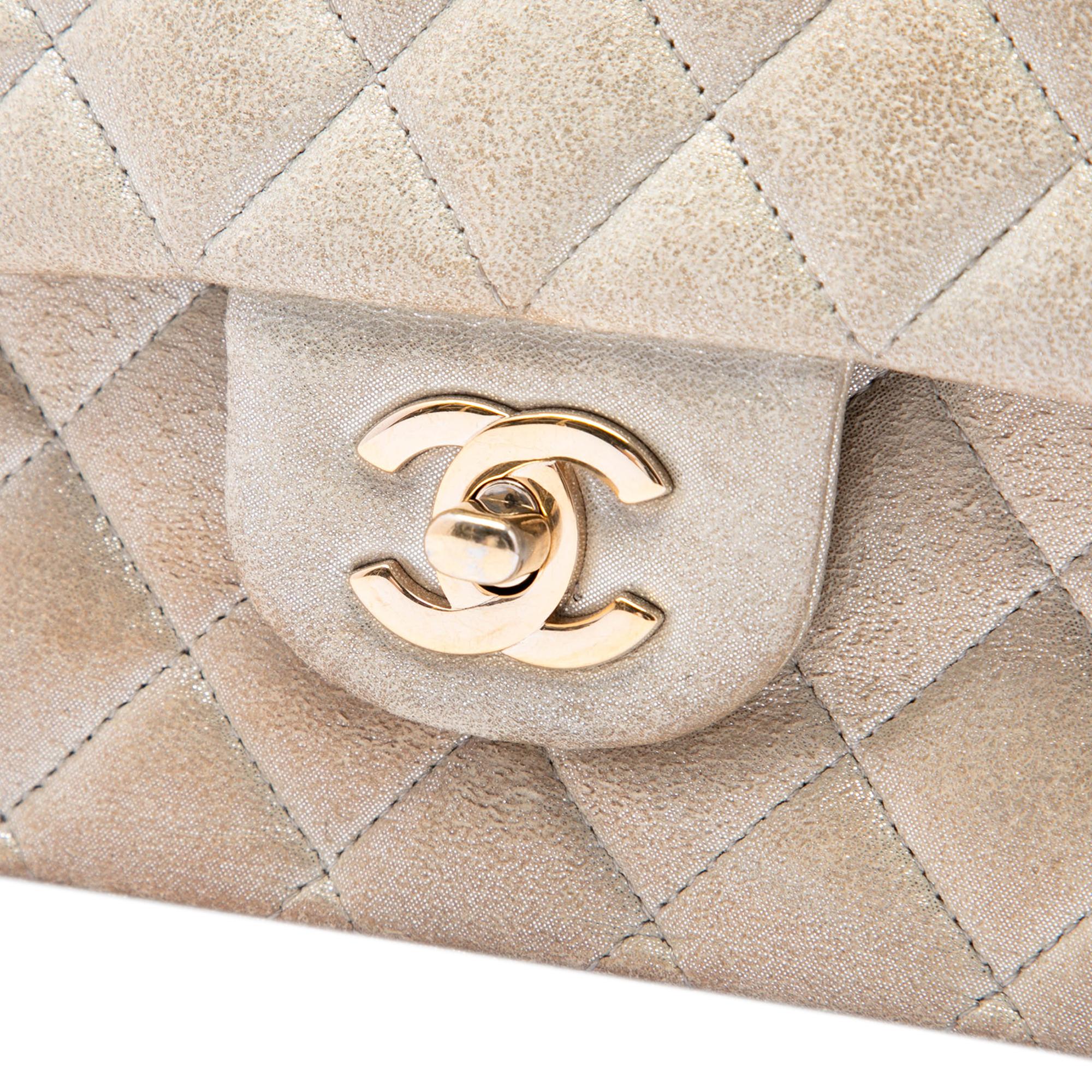 Chanel Medium Classic Iridescent Lambskin Double Flap